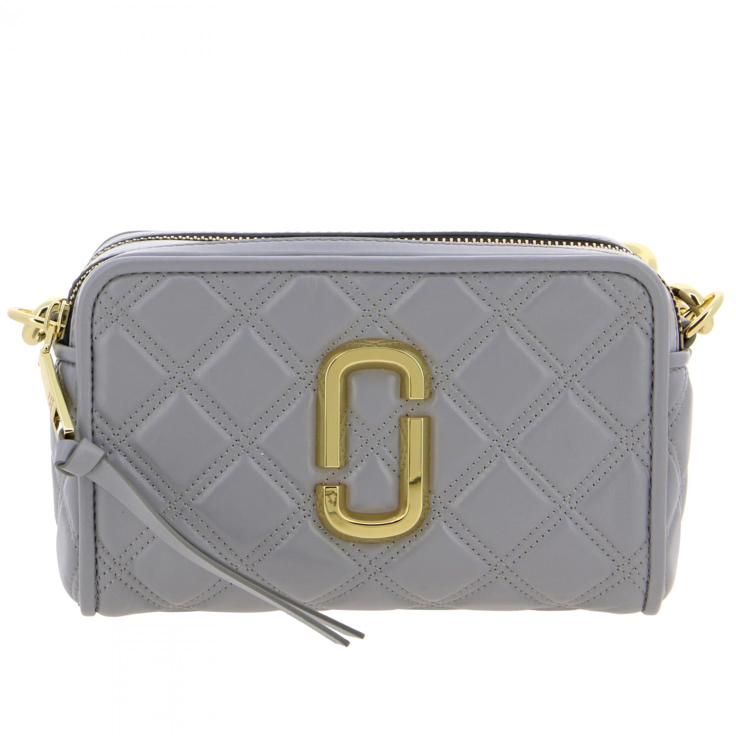 Marc Jacobs Outlet shoulder bag in quilted leather with paperclip Grey Marc Jacobs crossbody bags M0015419 online at GIGLIO.COM