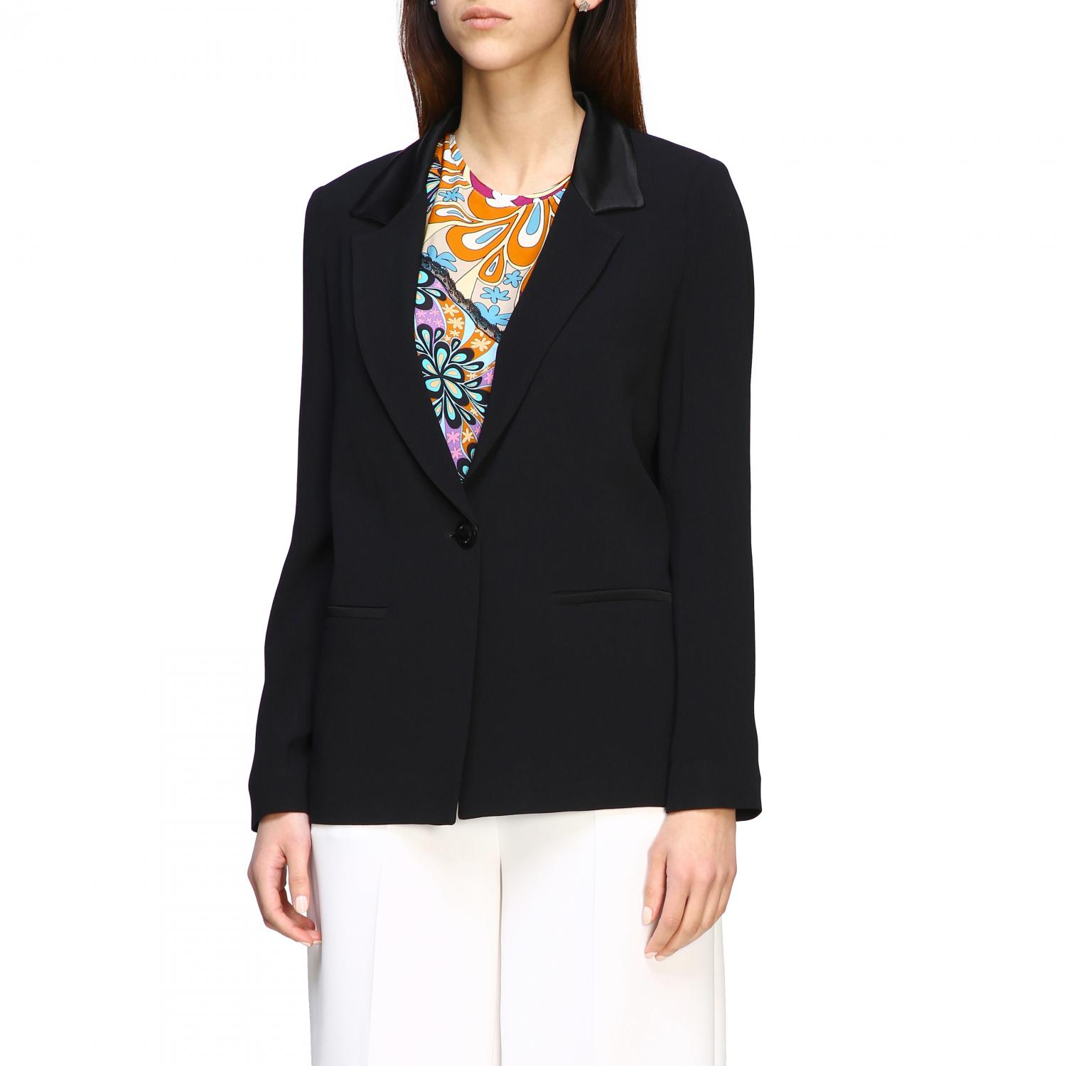 TWINSET BLAZER: Single-breasted Twin-set jacket, Black - Img 4