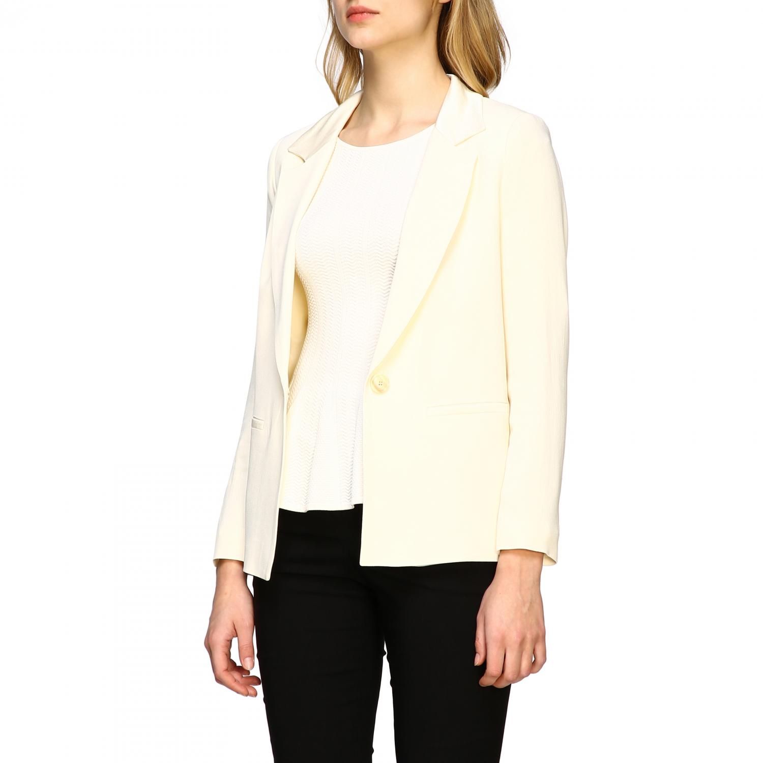 TWINSET BLAZER: Single-breasted Twin-set jacket, Ivory - Img 3