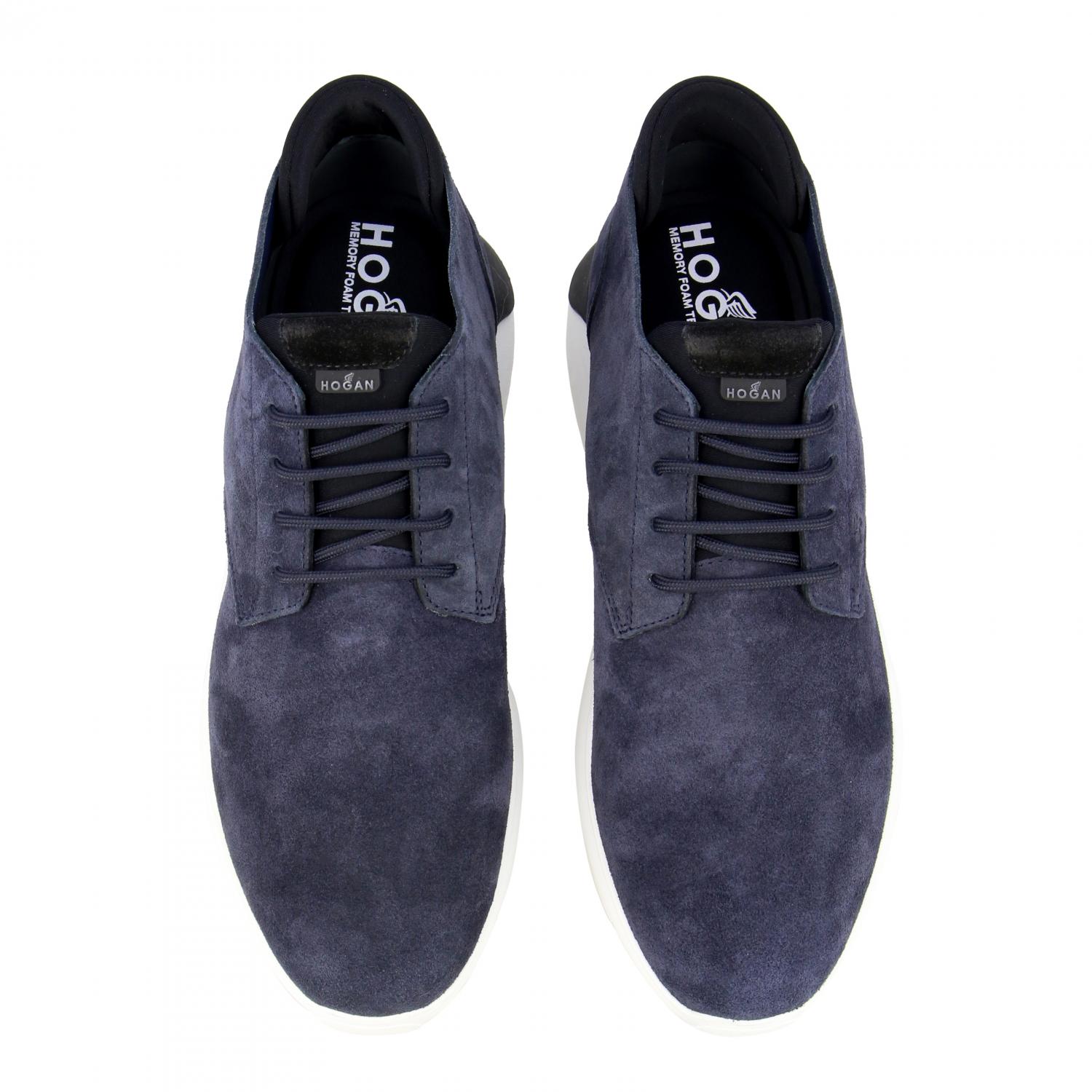 HOGAN BOOT: Hogan sneakers in suede with logo, Blue - Img 3