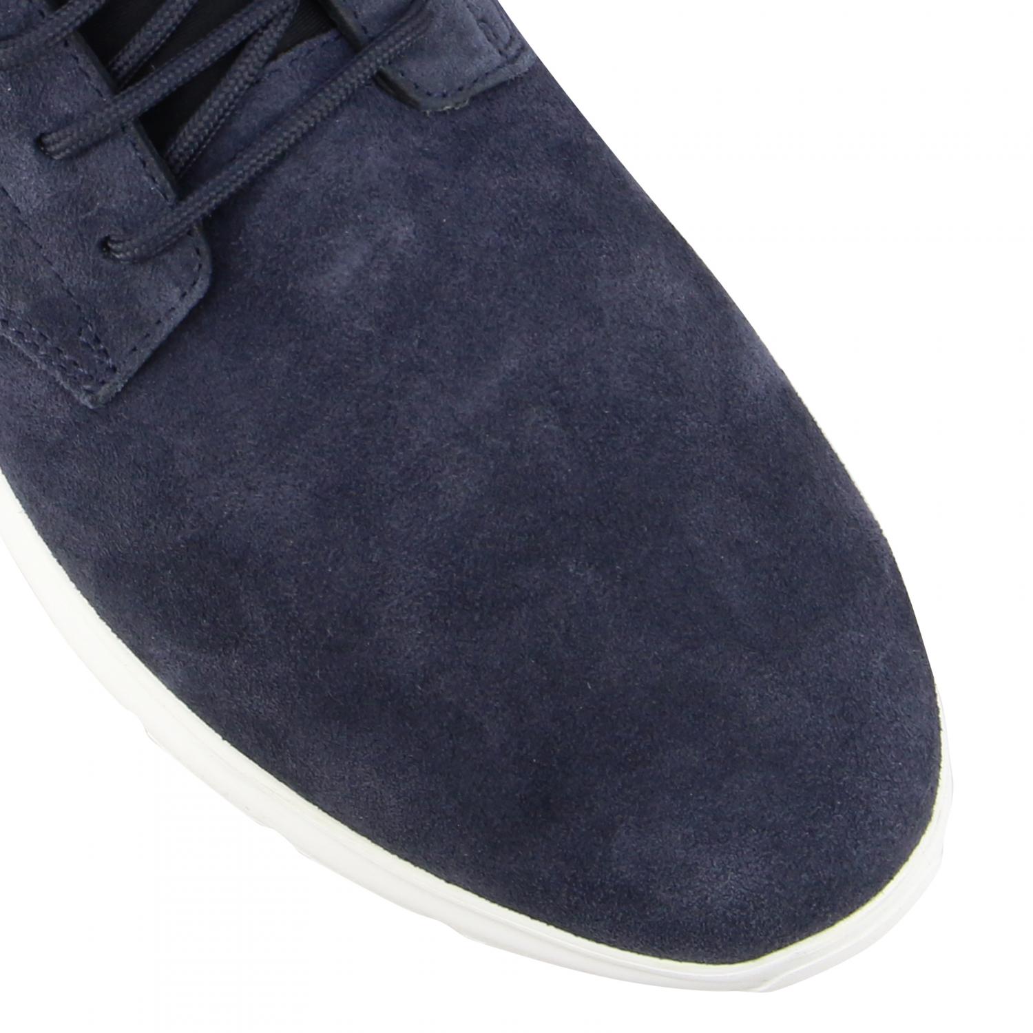 HOGAN BOOT: Hogan sneakers in suede with logo, Blue - Img 4