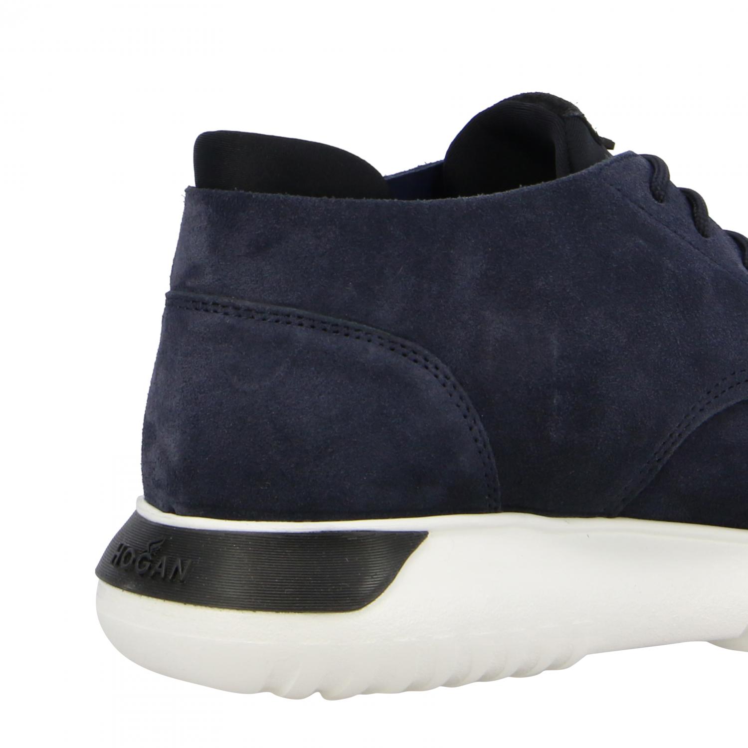 HOGAN BOOT: Hogan sneakers in suede with logo, Blue - Img 5