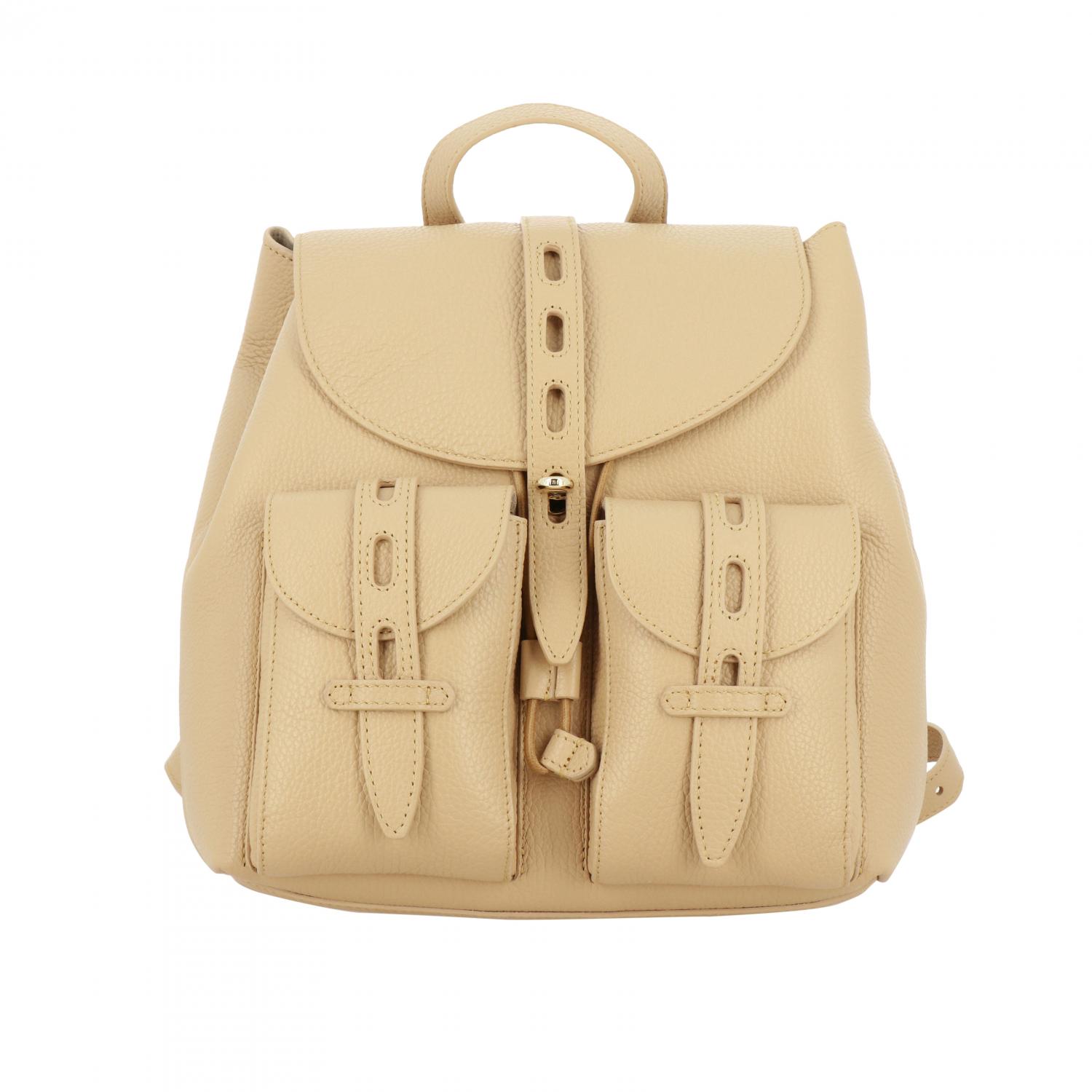 FURLA ZAINO: Zaino Furla in pelel martellata, Sabbia - Img 1