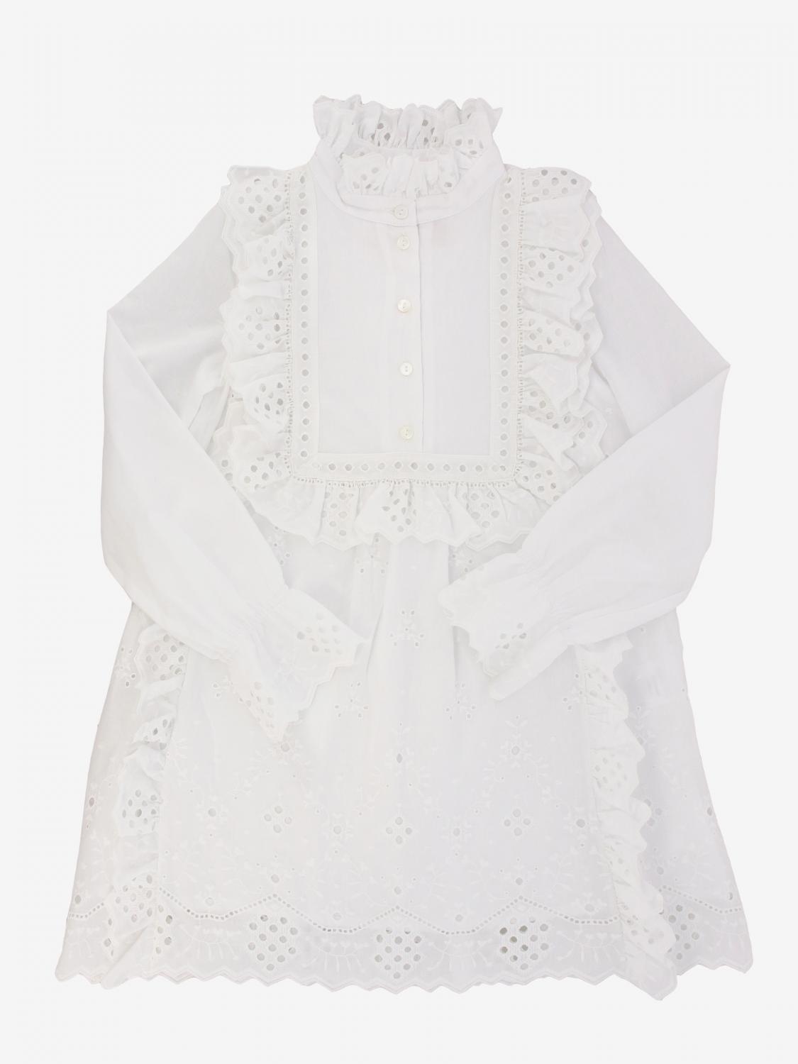 ALBERTA FERRETTI JUNIOR: Sangallo dress - White | Alberta