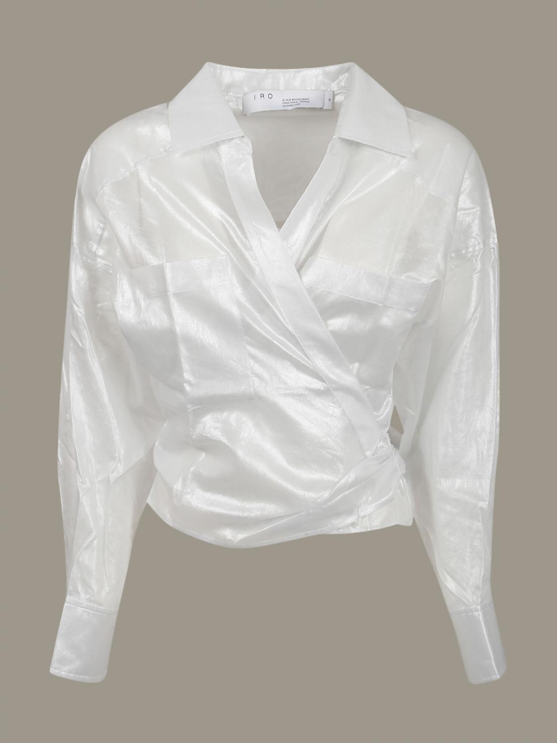 IRO SHIRT: Iro short shirt with long sleeves, White - Img 1