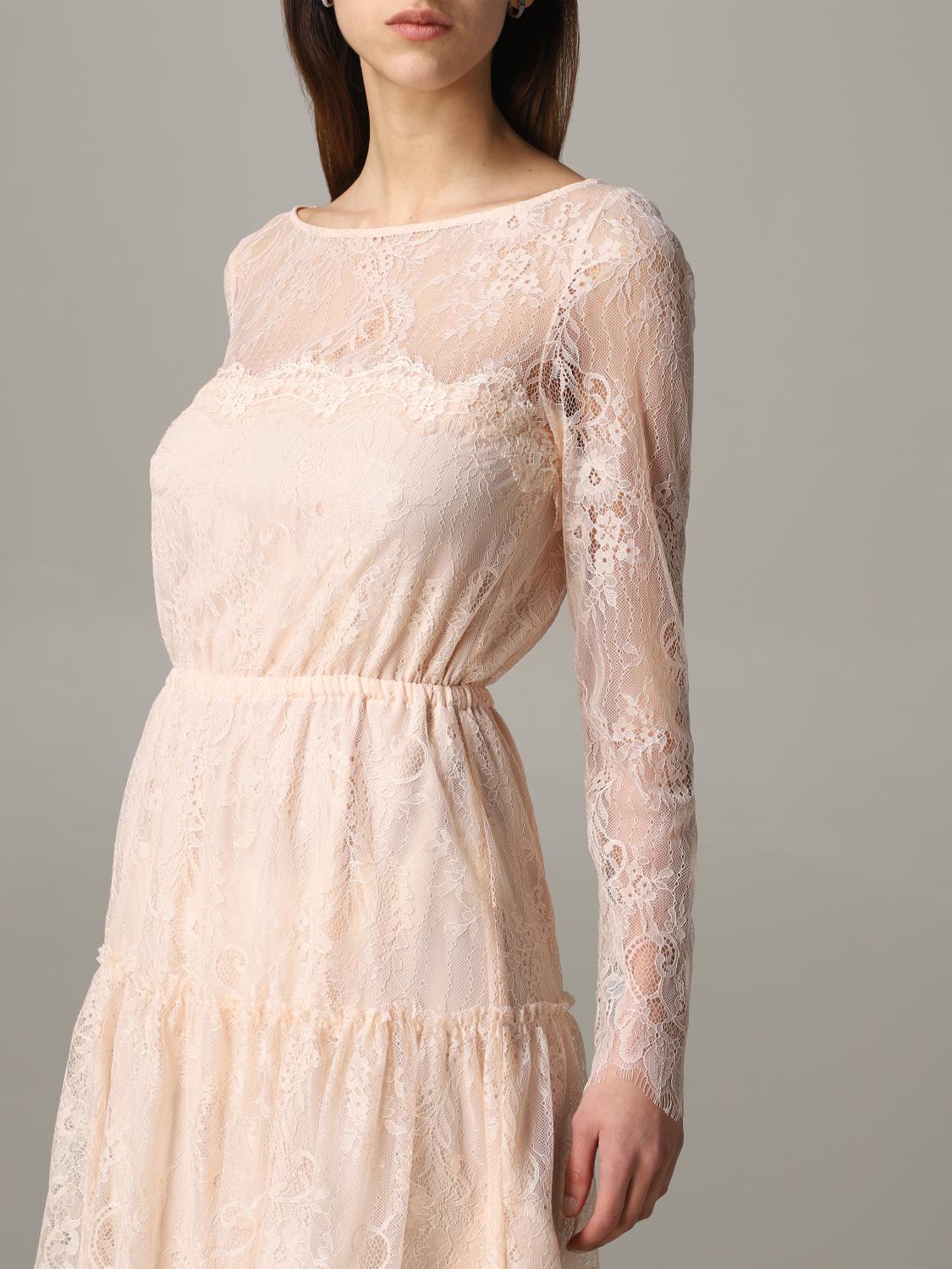 Liu Jo lace dress - Blush Pink | PA0134J1845 | GIGLIO.COM