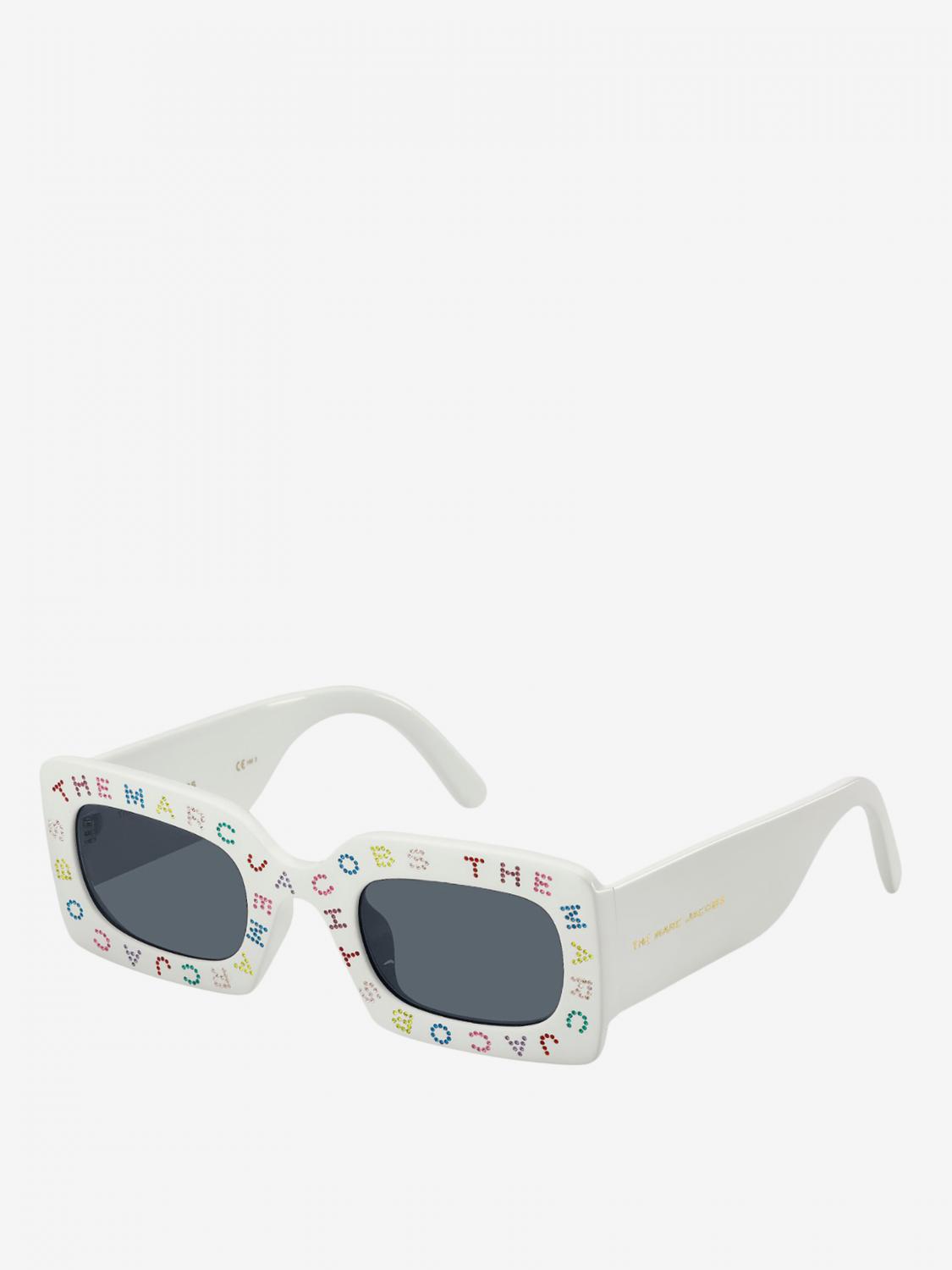 Marc Jacobs sunglasses in acetate with logo - White | MARC  display picture 3
