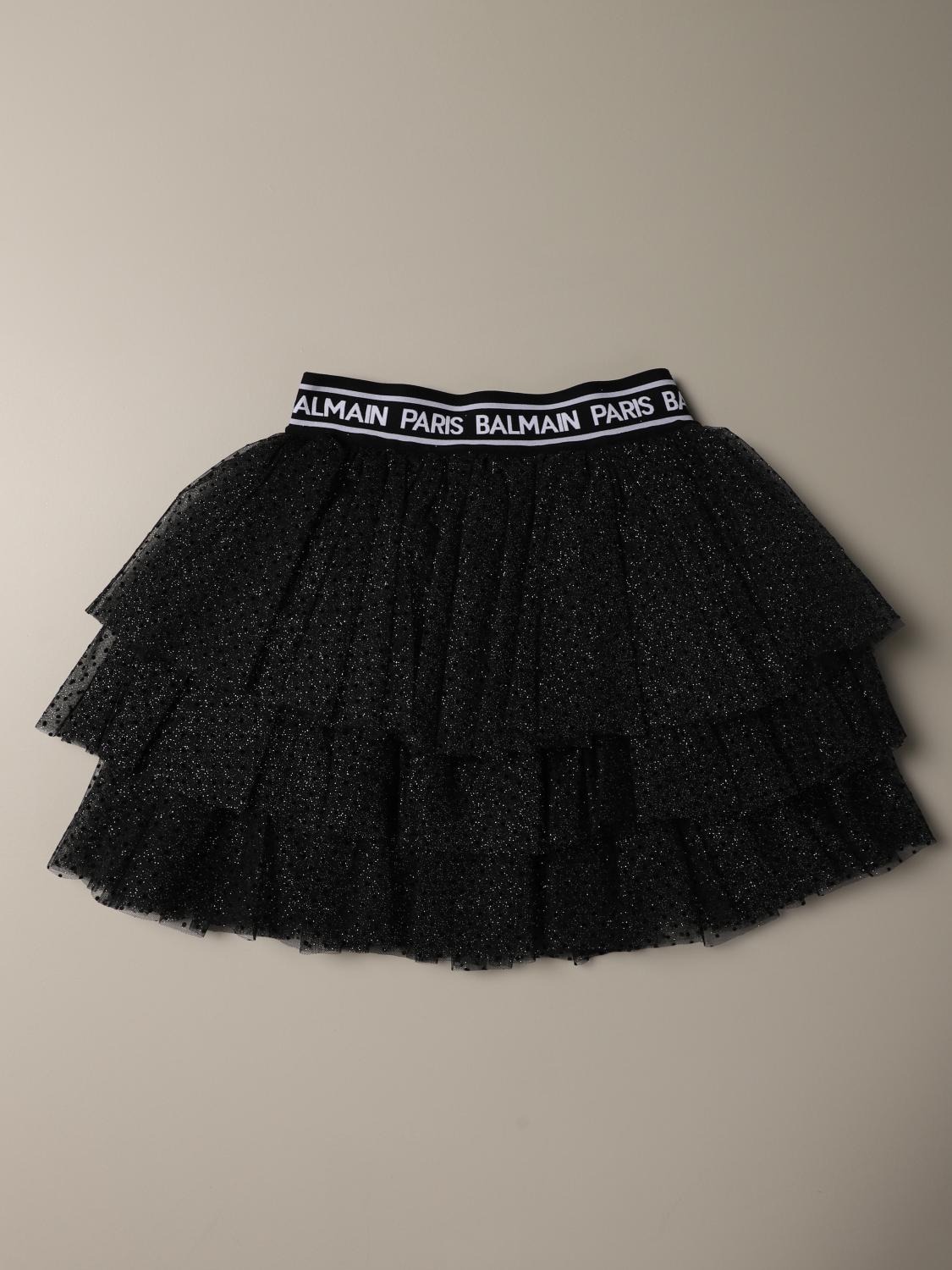 BALMAIN FALDA: Falda niños Balmain, Negro - Img 1