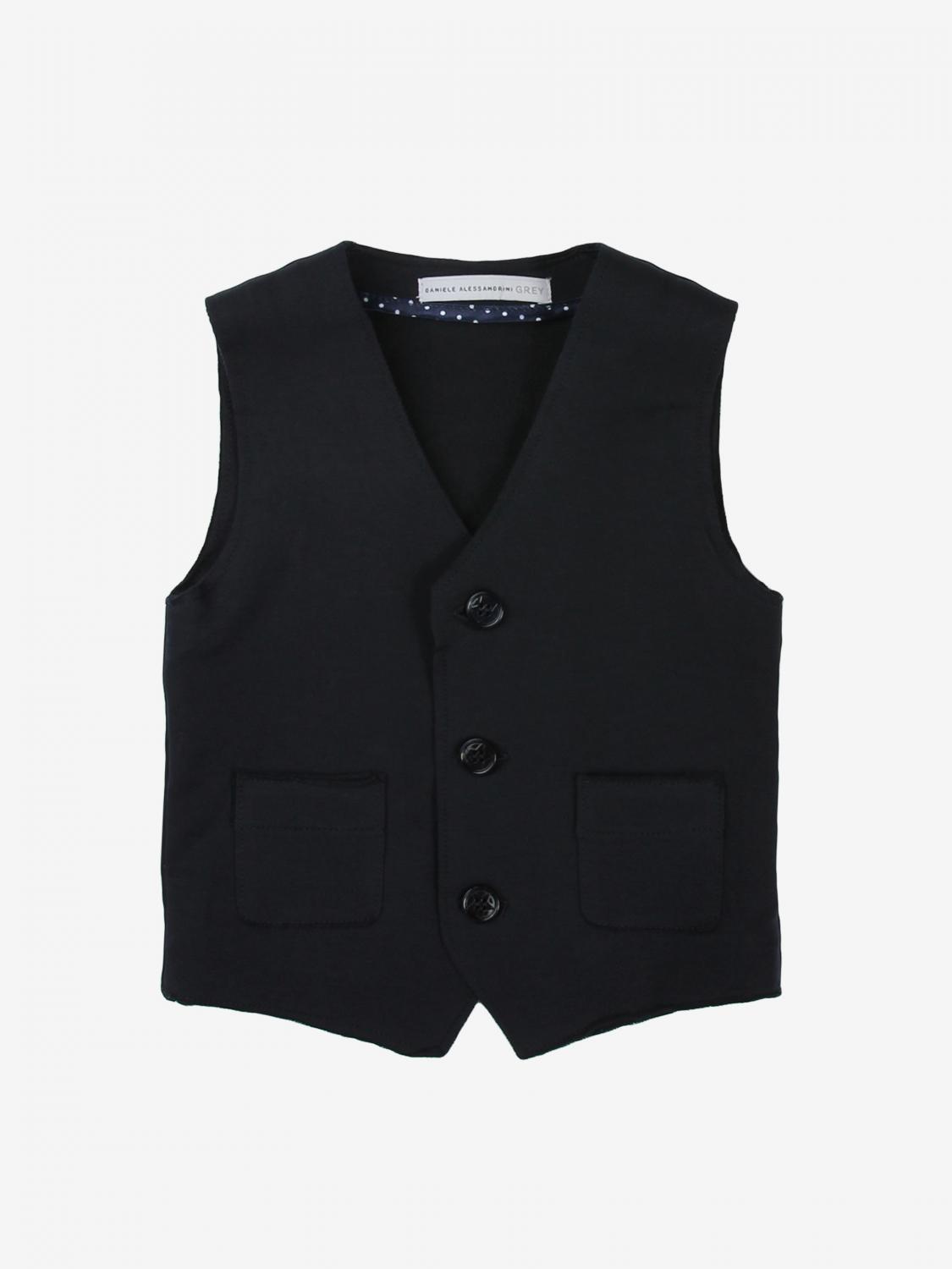 DANIELE ALESSANDRINI WAISTCOAT: Jacket kids Daniele Alessandrini, Blue - Img 1
