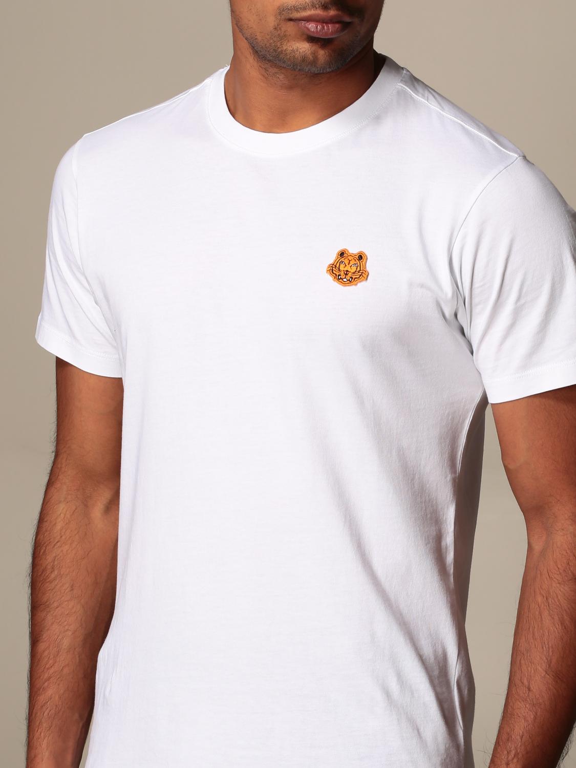 Kenzo basic T-shirt with mini Tiger Paris - White | FA65TS0034SJ