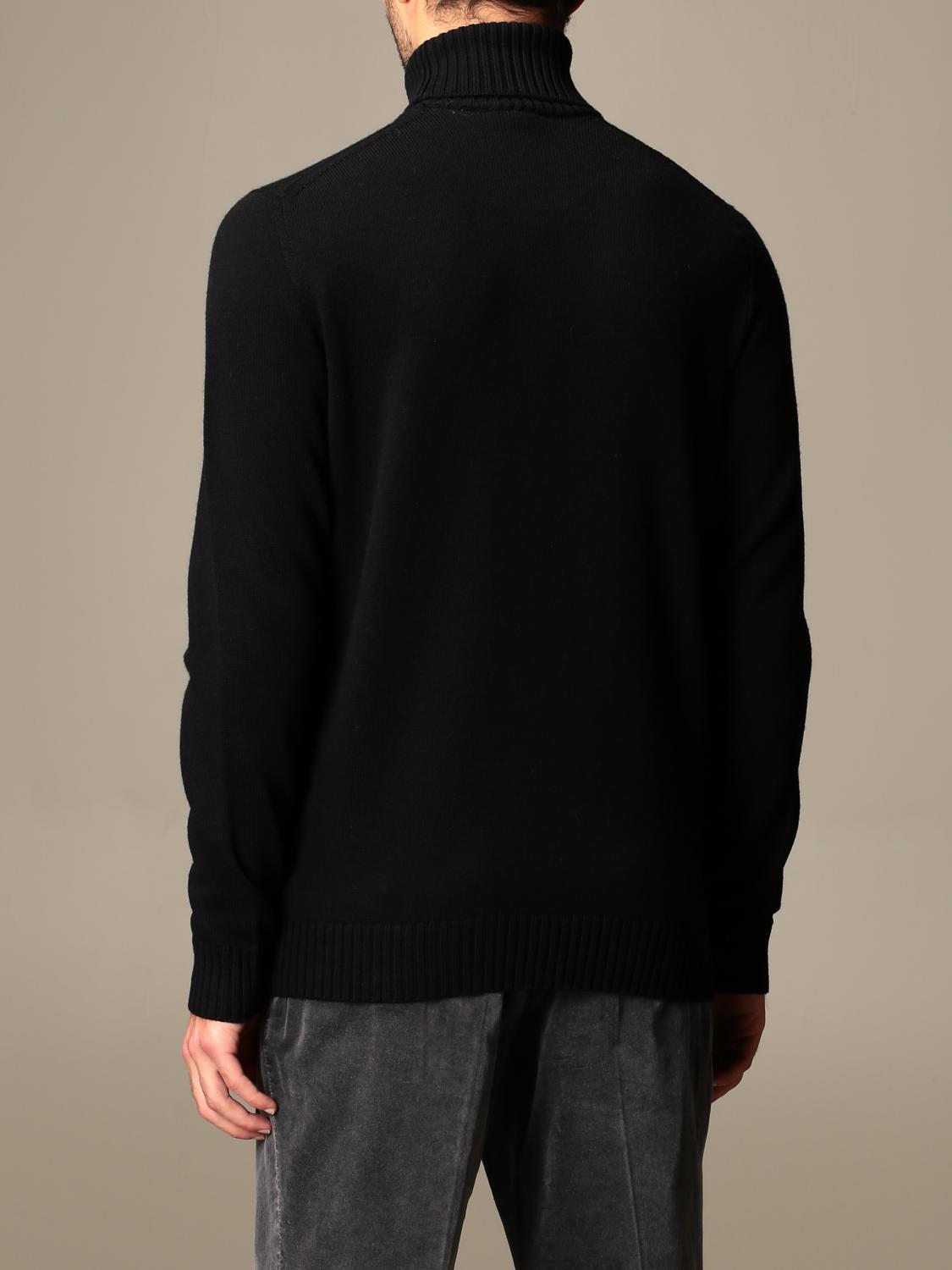 DRUMOHR SWEATER: Drumohr basic long-sleeved turtleneck, Black 3 - Img 2