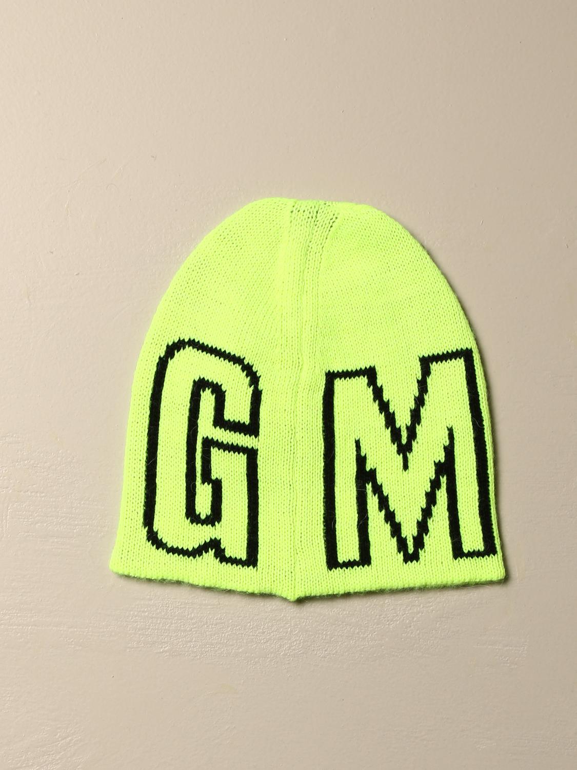 MSGM KIDS HAT: MSGM Kids hat with jacquard logo, Yellow - Img 2