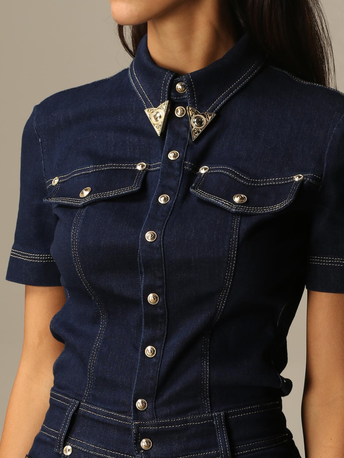 VERSACE JEANS COUTURE MONO: Mono pieza mujer Versace Jeans Couture, Denim - Img 3