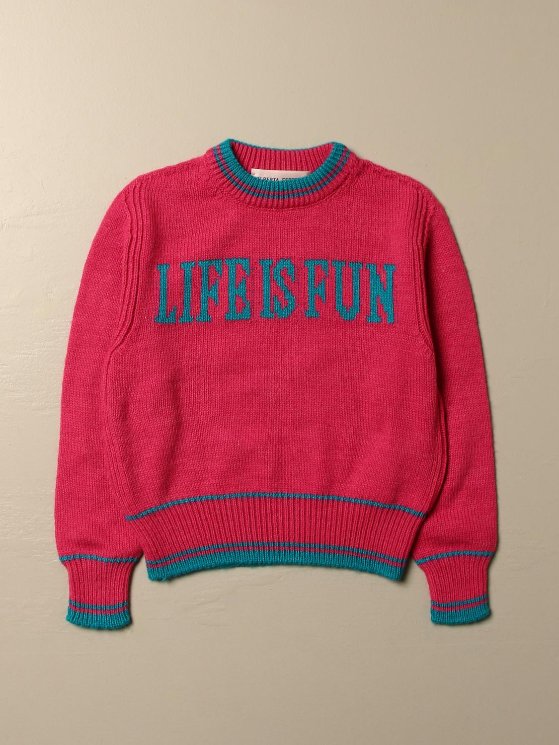 ALBERTA FERRETTI JUNIOR PULLOVER: Alberta Ferretti Junior Mädchen Pullover, Fuchsia - Img 1