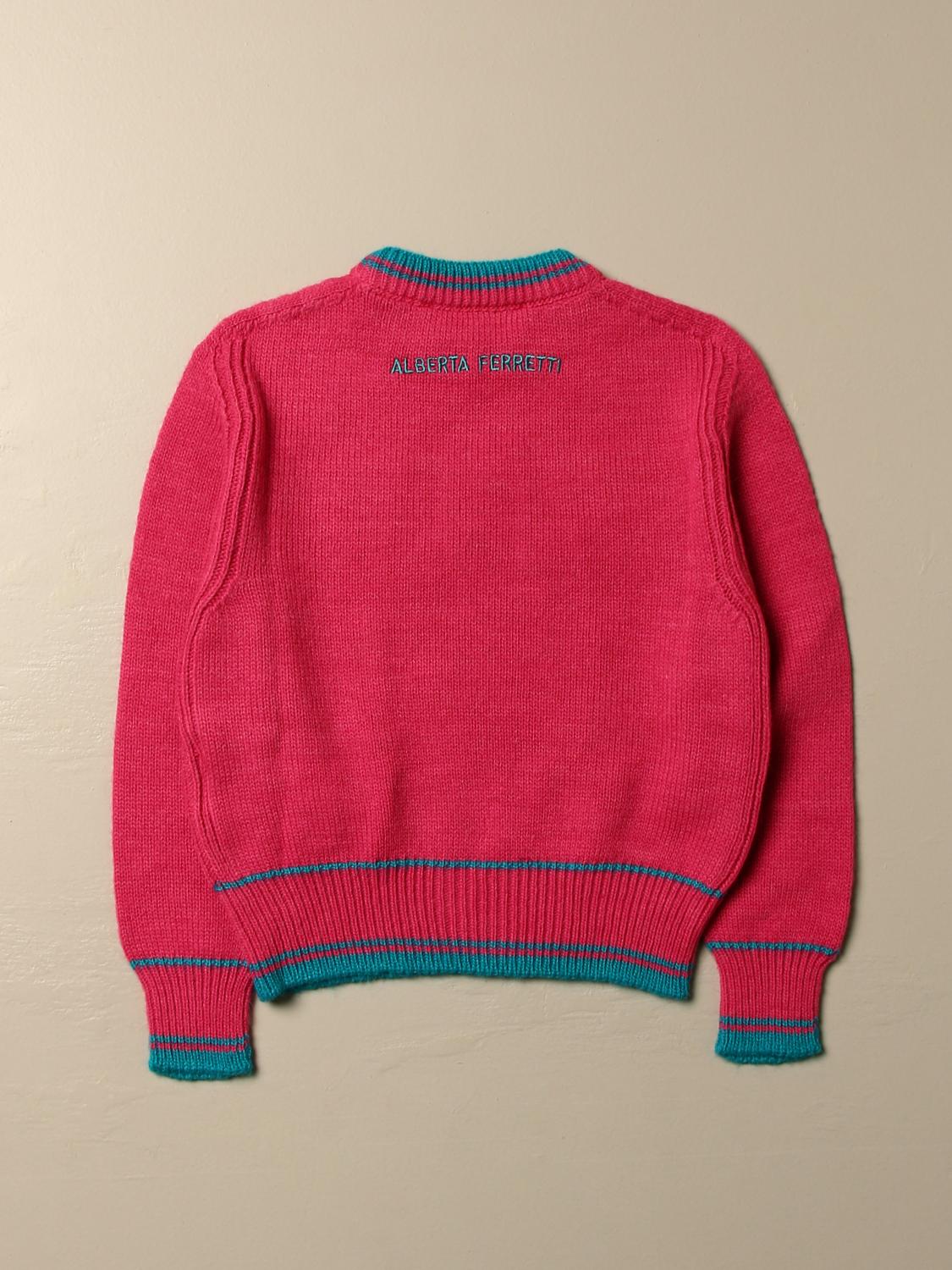 ALBERTA FERRETTI JUNIOR PULLOVER: Alberta Ferretti Junior Mädchen Pullover, Fuchsia - Img 2