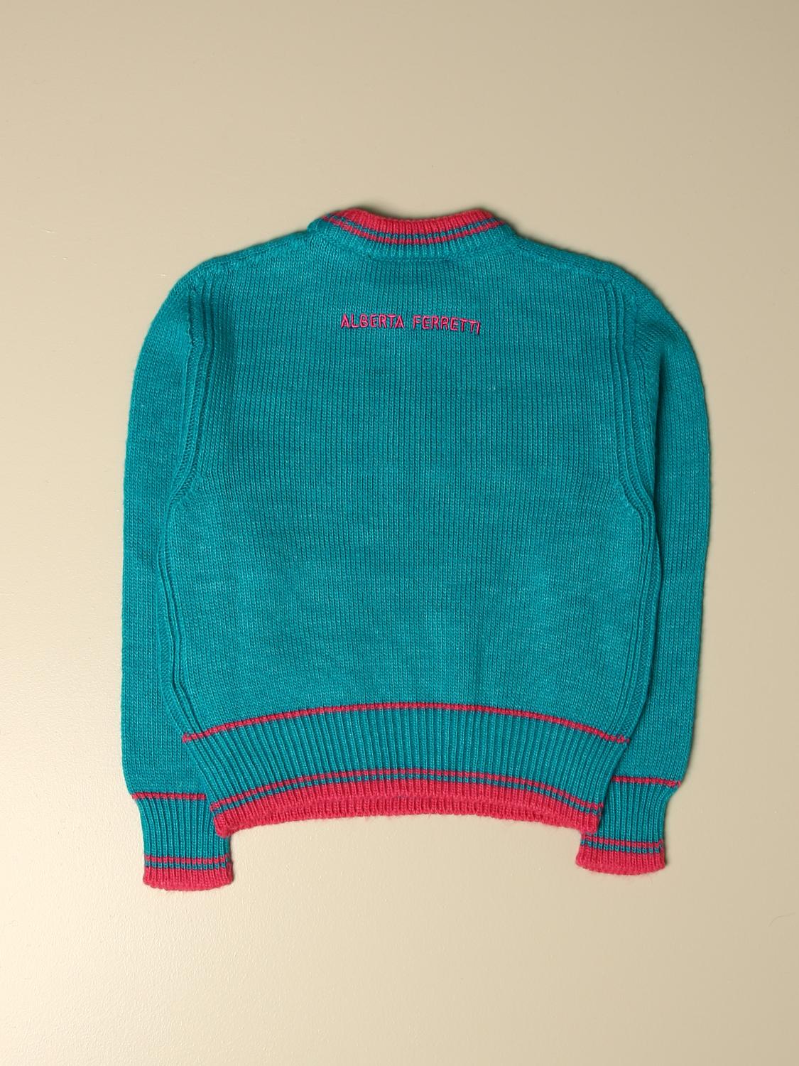 ALBERTA FERRETTI JUNIOR PULLOVER: Alberta Ferretti Junior Mädchen Pullover, Türkis - Img 2
