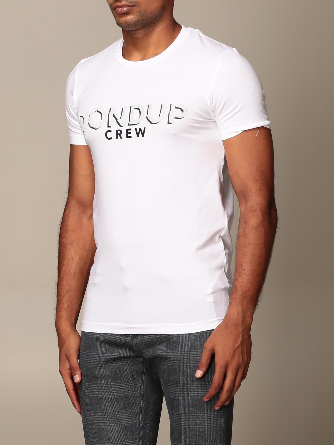 DONDUP: T-shirt with logo - White | Dondup t-shirt US221