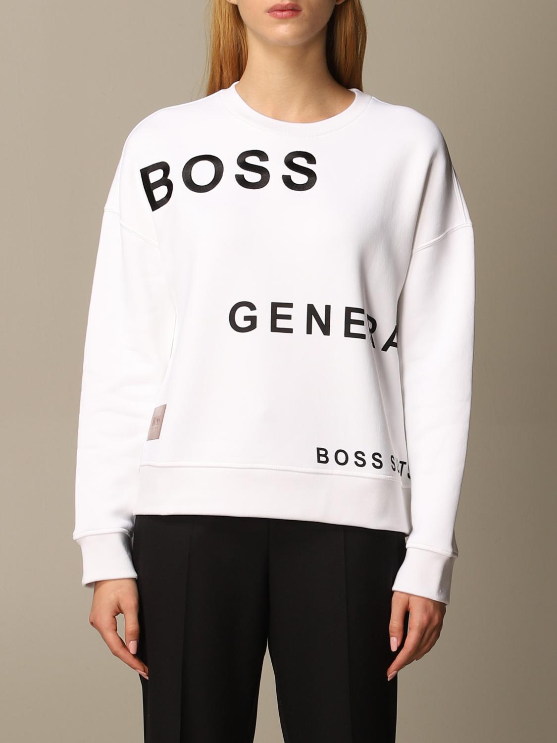 BOSS SUDADERA: Sudadera mujer Boss, Blanco - Img 1