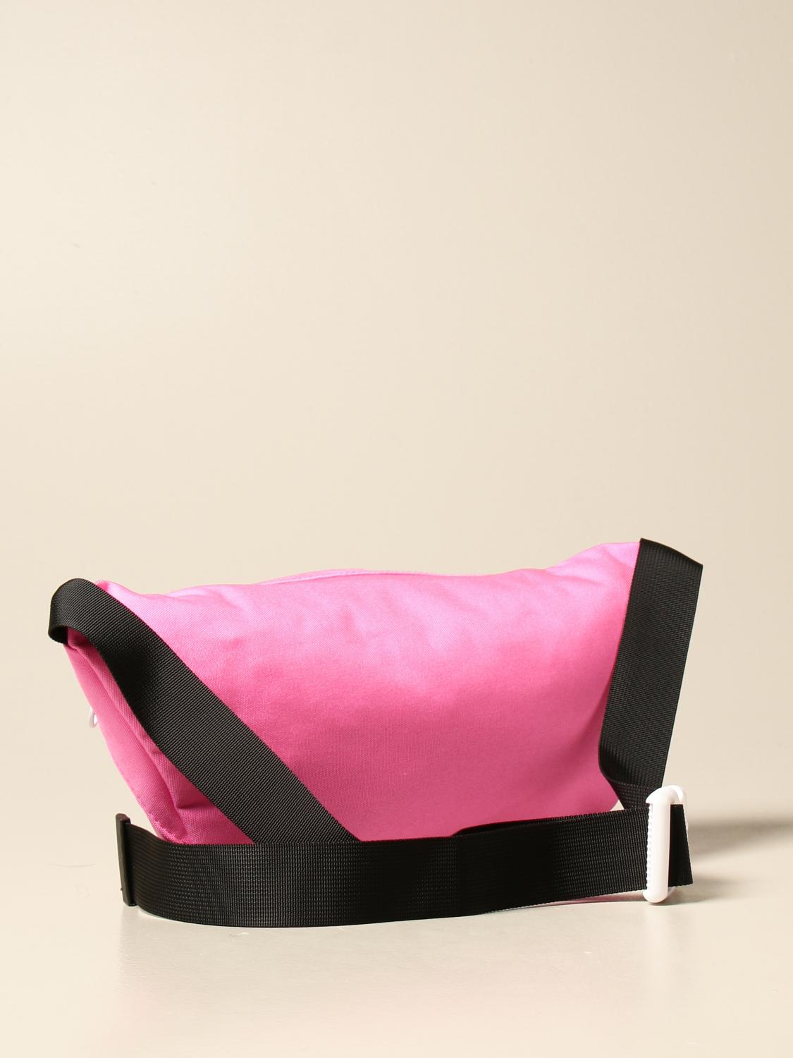 GCDS JUNIOR BAG: GCDS belt bag in canvas with logo print, Fuchsia - Img 2