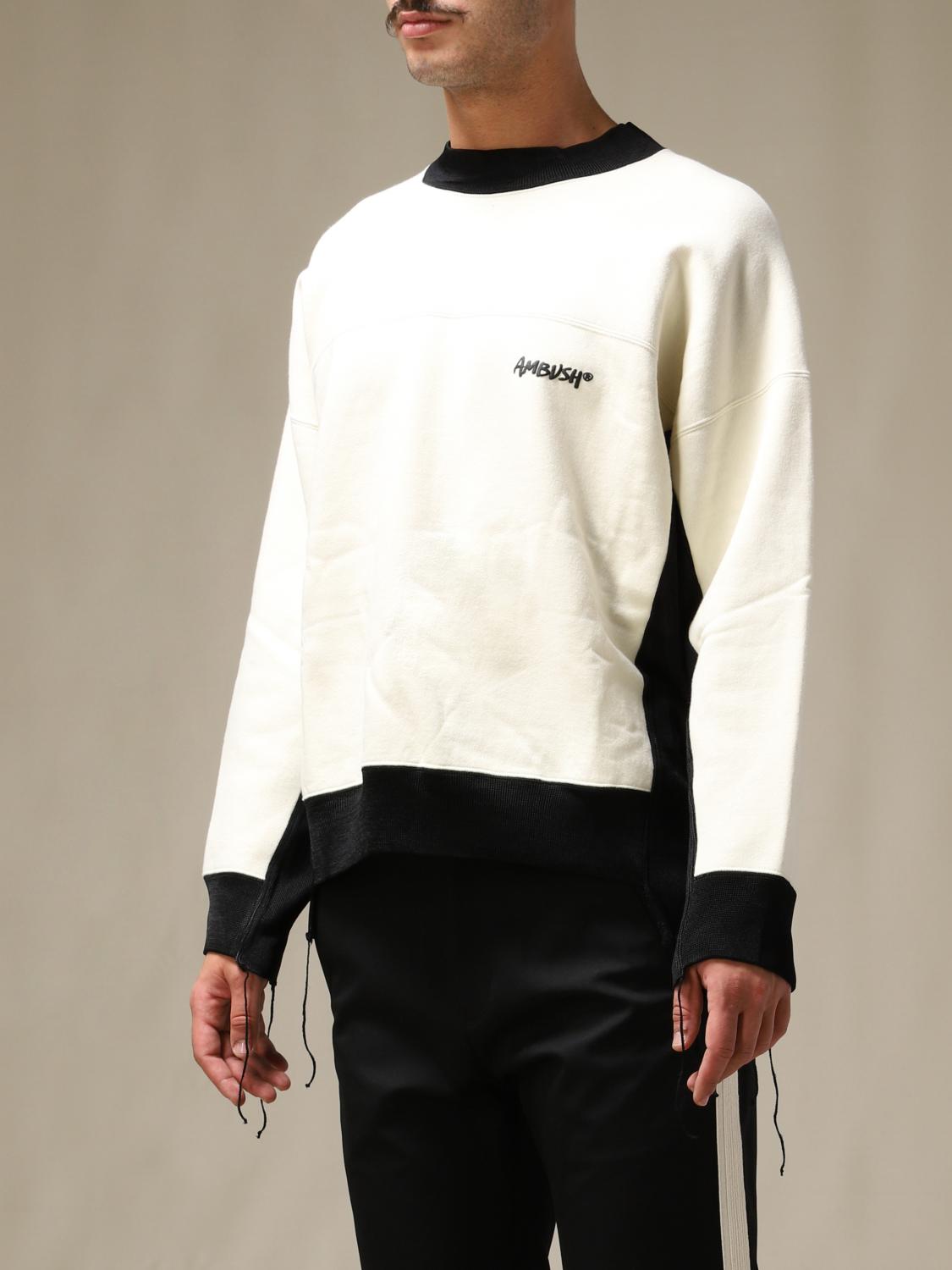 AMBUSH: crewneck sweater with logo - White | Ambush sweater