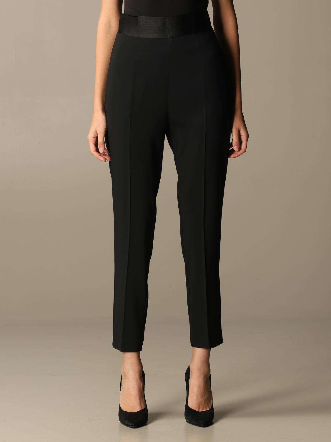 SIMONA CORSELLINI PANTALONI: Pantalone a vita alta Simona Corsellini, Nero - Img 1