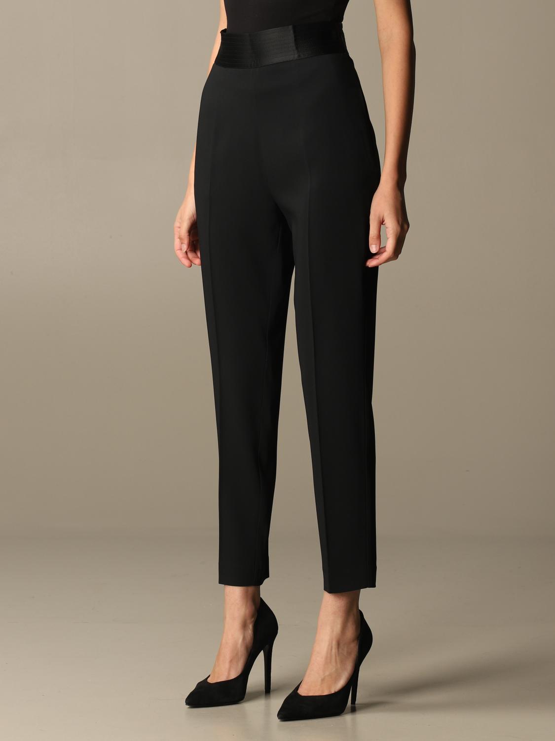 SIMONA CORSELLINI PANTALONI: Pantalone a vita alta Simona Corsellini, Nero - Img 3