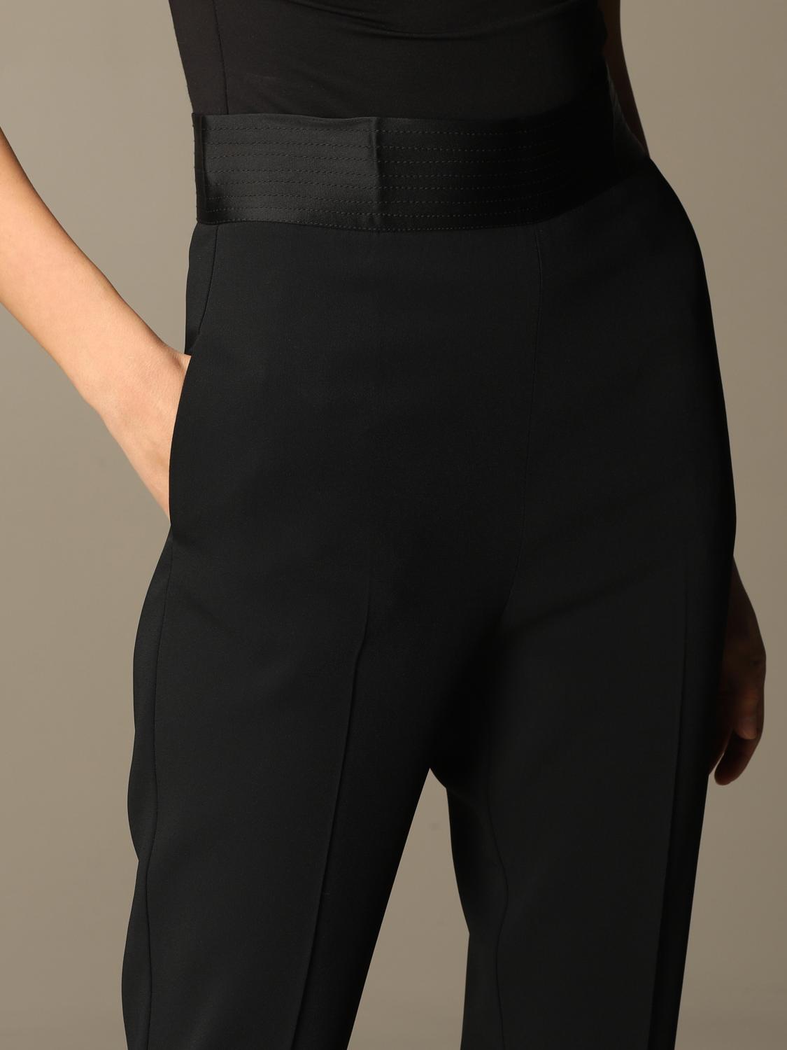 SIMONA CORSELLINI PANTALONI: Pantalone a vita alta Simona Corsellini, Nero - Img 4