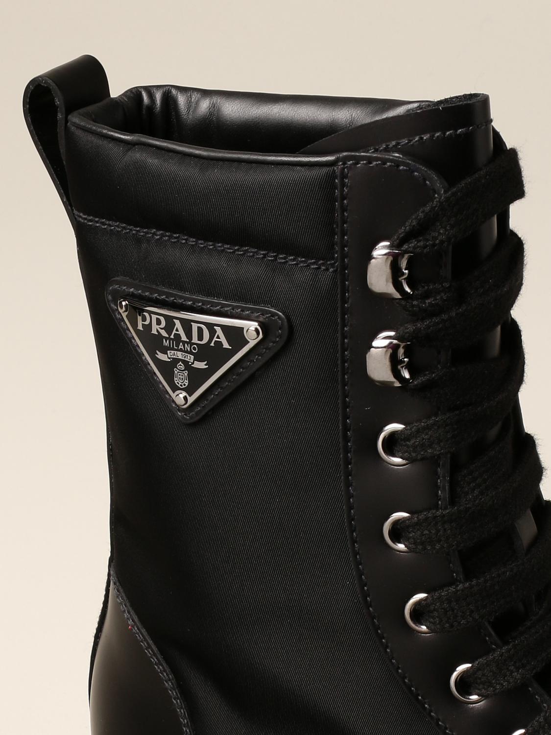 Prada ブーツ メンズ - ブラック | 2UE011 3L09 | GIGLIO.COM