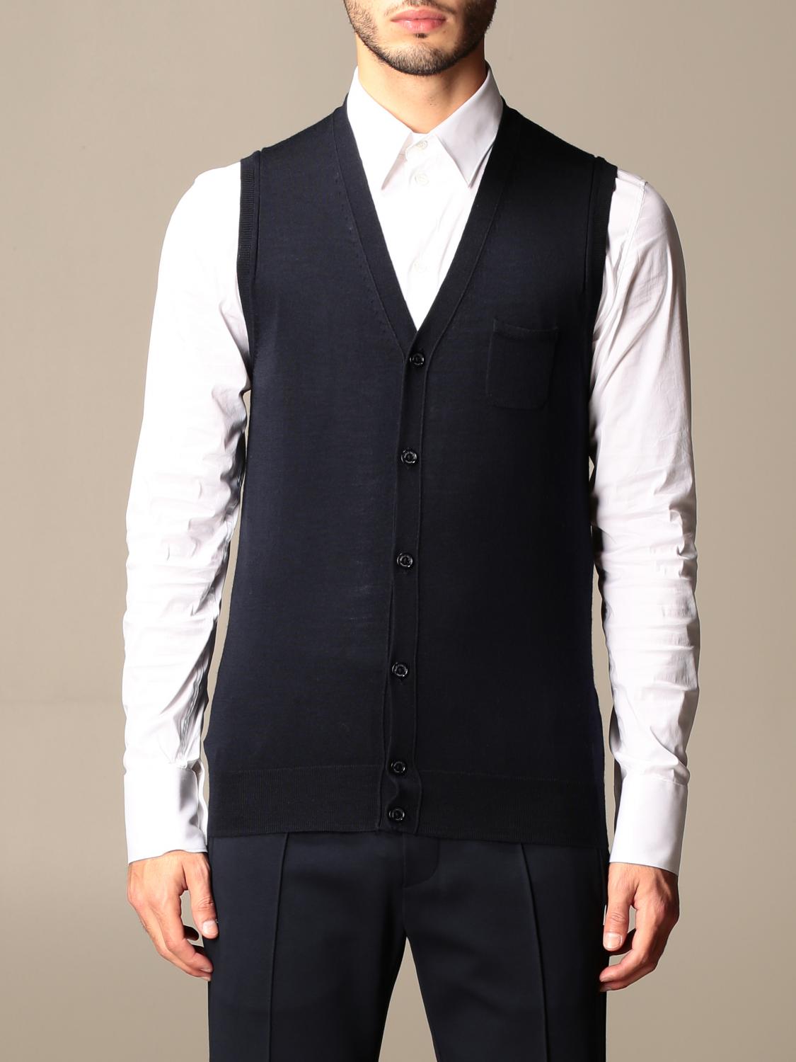 PAOLO PECORA STRICKJACKE: Paolo Pecora Herren Strickjacke, Blau - Img 1