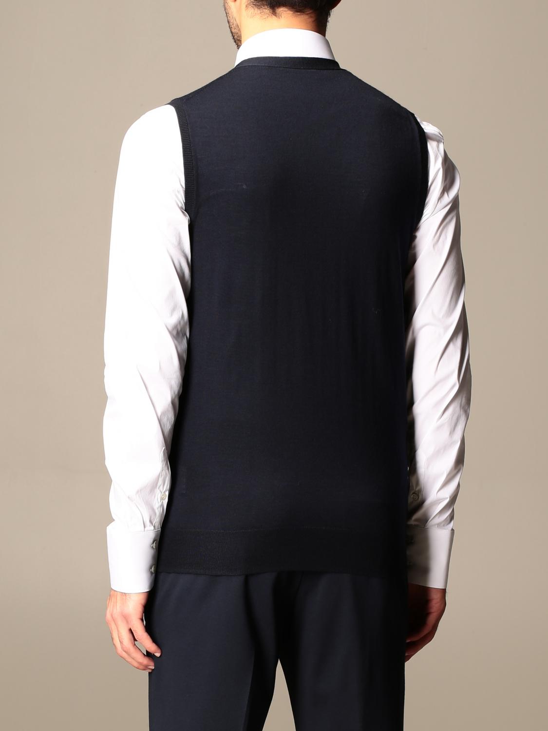 PAOLO PECORA STRICKJACKE: Paolo Pecora Herren Strickjacke, Blau - Img 2