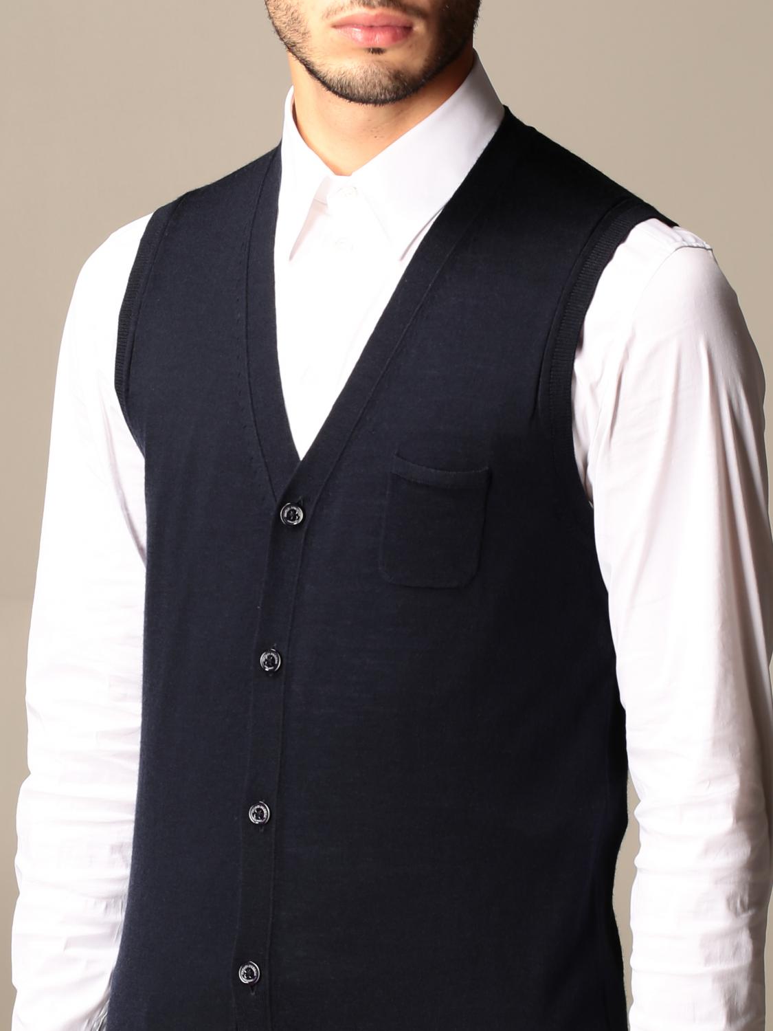 PAOLO PECORA STRICKJACKE: Paolo Pecora Herren Strickjacke, Blau - Img 3