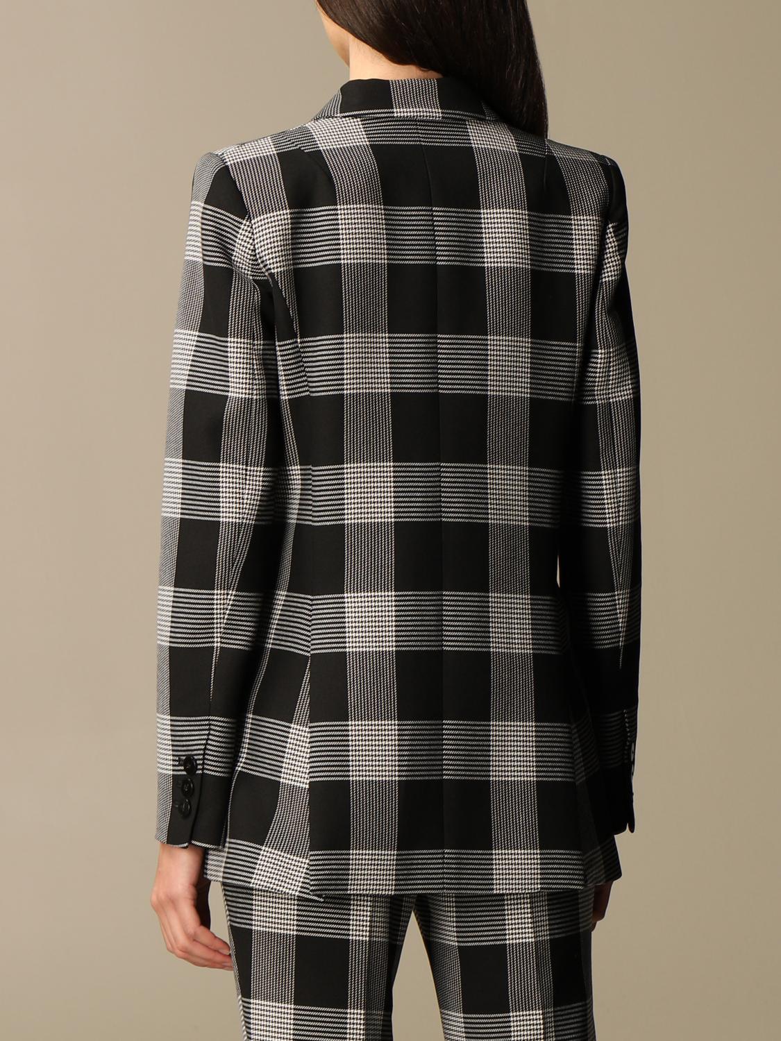 SIMONA CORSELLINI JACKET: Simona Corsellini double-breasted checked jacket, White - Img 3