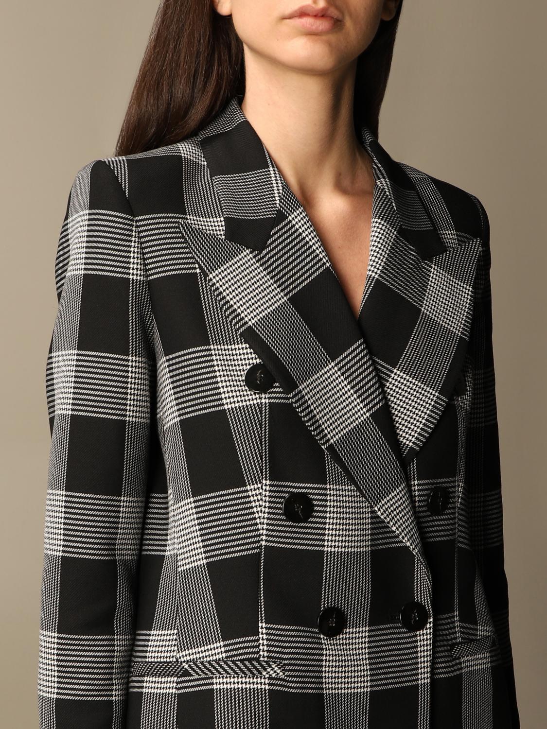 SIMONA CORSELLINI JACKET: Simona Corsellini double-breasted checked jacket, White - Img 5