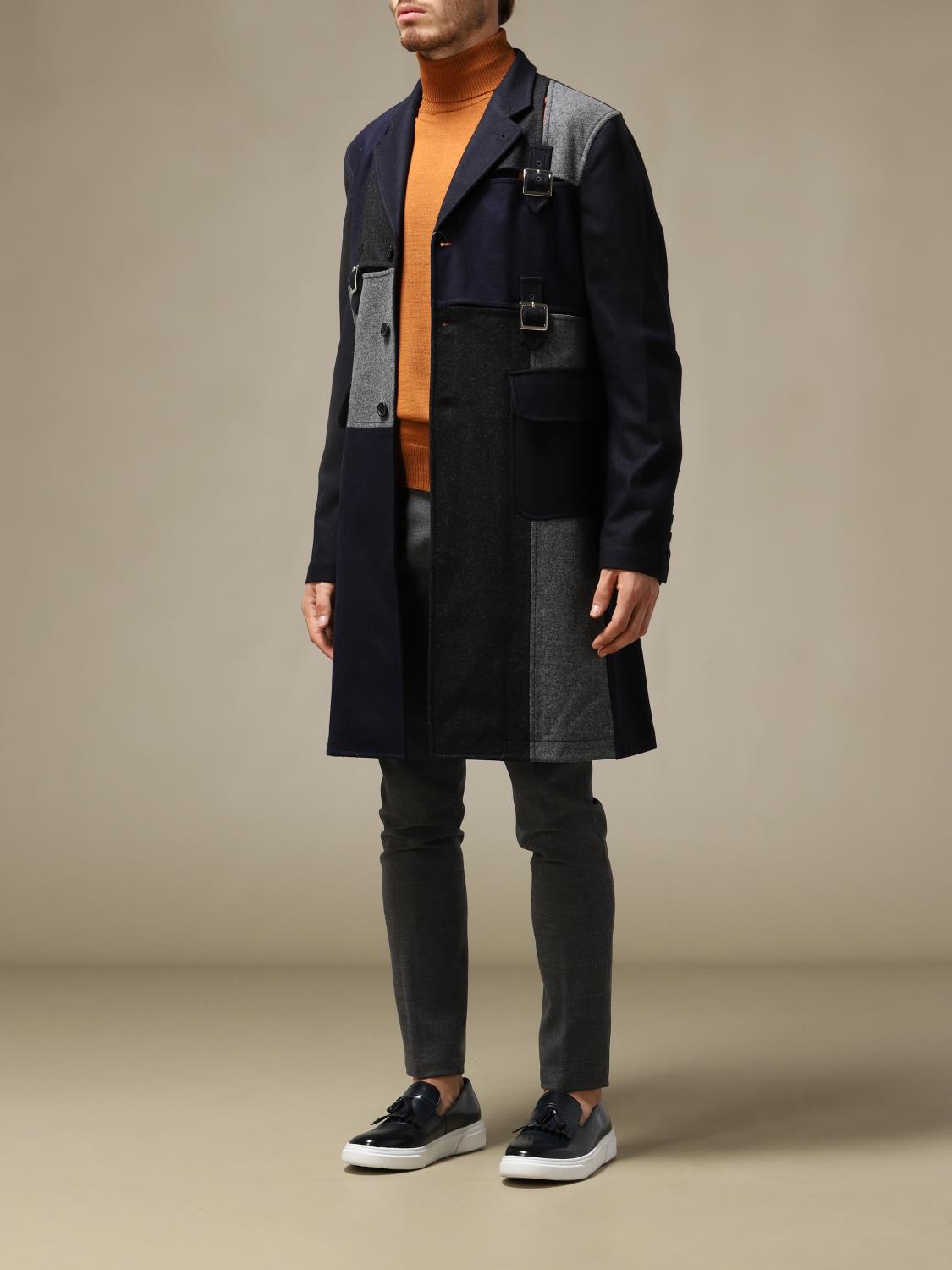 COMME DES GARCONS：コート メンズ - ブルー | GIGLIO.COMオンラインの