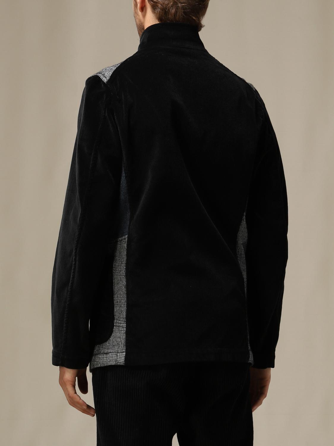 COMME DES GARCONS: patchwork single-breasted jacket - Grey | Comme
