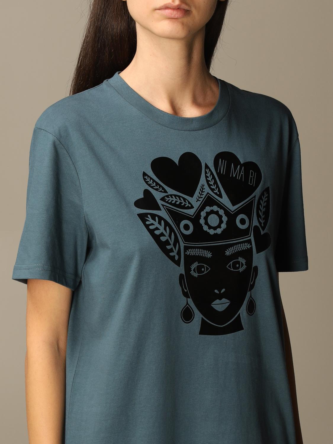 NI MA BI CAMISETA: Camiseta mujer Nimabi, Petróleo Azul - Img 4