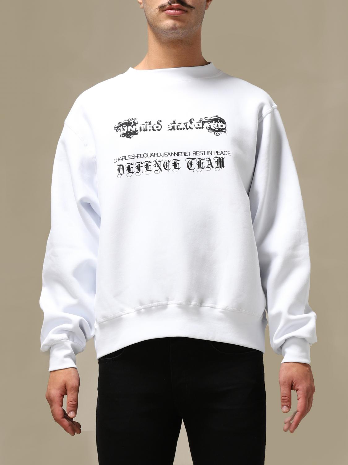 UNITED STANDARD: Felpa a girocollo con logo Bianco Felpa