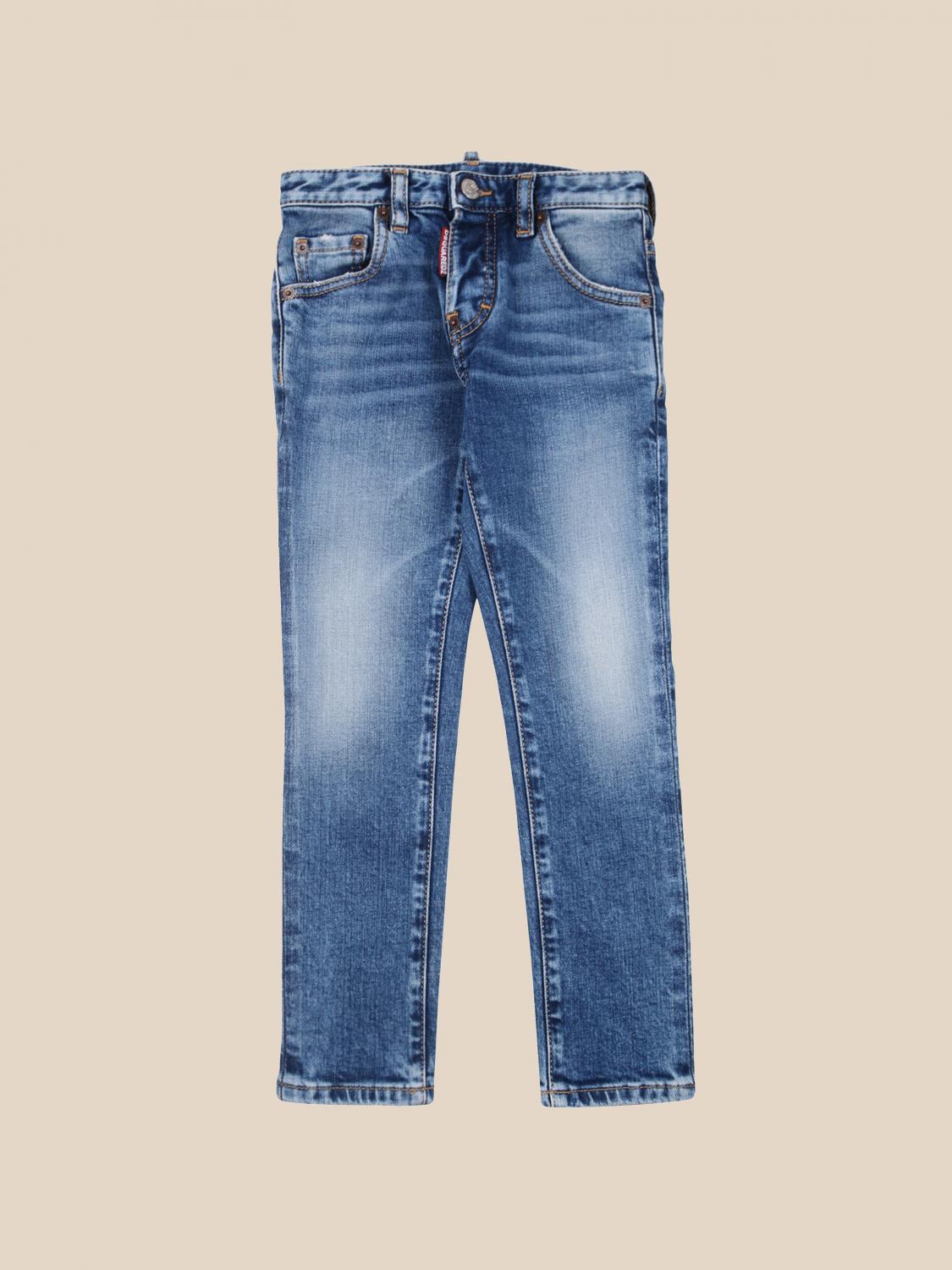 DSQUARED2 JEANS: Dsquared2 Junior jeans in used denim, Denim - Img 1