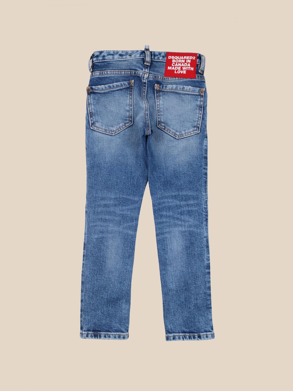 DSQUARED2 JEANS: Dsquared2 Junior jeans in used denim, Denim - Img 2