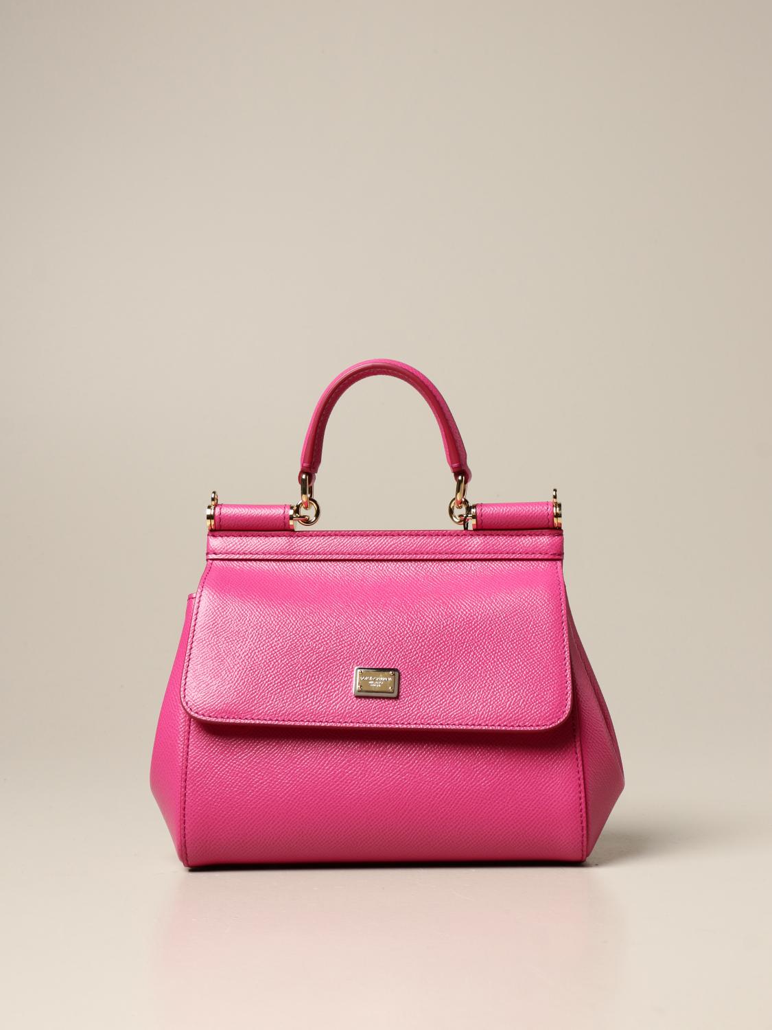 Dolce & Gabbana BB6003 A1001 ショルダーバッグ レザー DOLCE & GABBANA: crossbody bag in grained calfskin - Pink