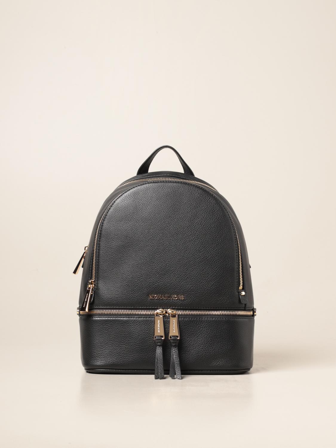 Michael Kors Rhea Zip backpack in textured leather - Black  display picture 1