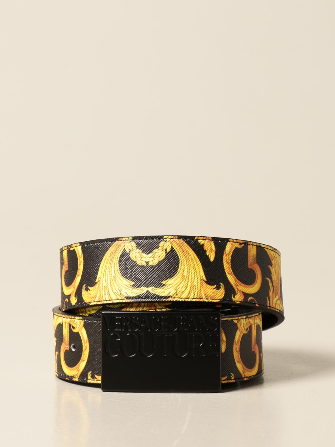 Versace Jeans Couture belt in baroque saffiano leather  display picture 3