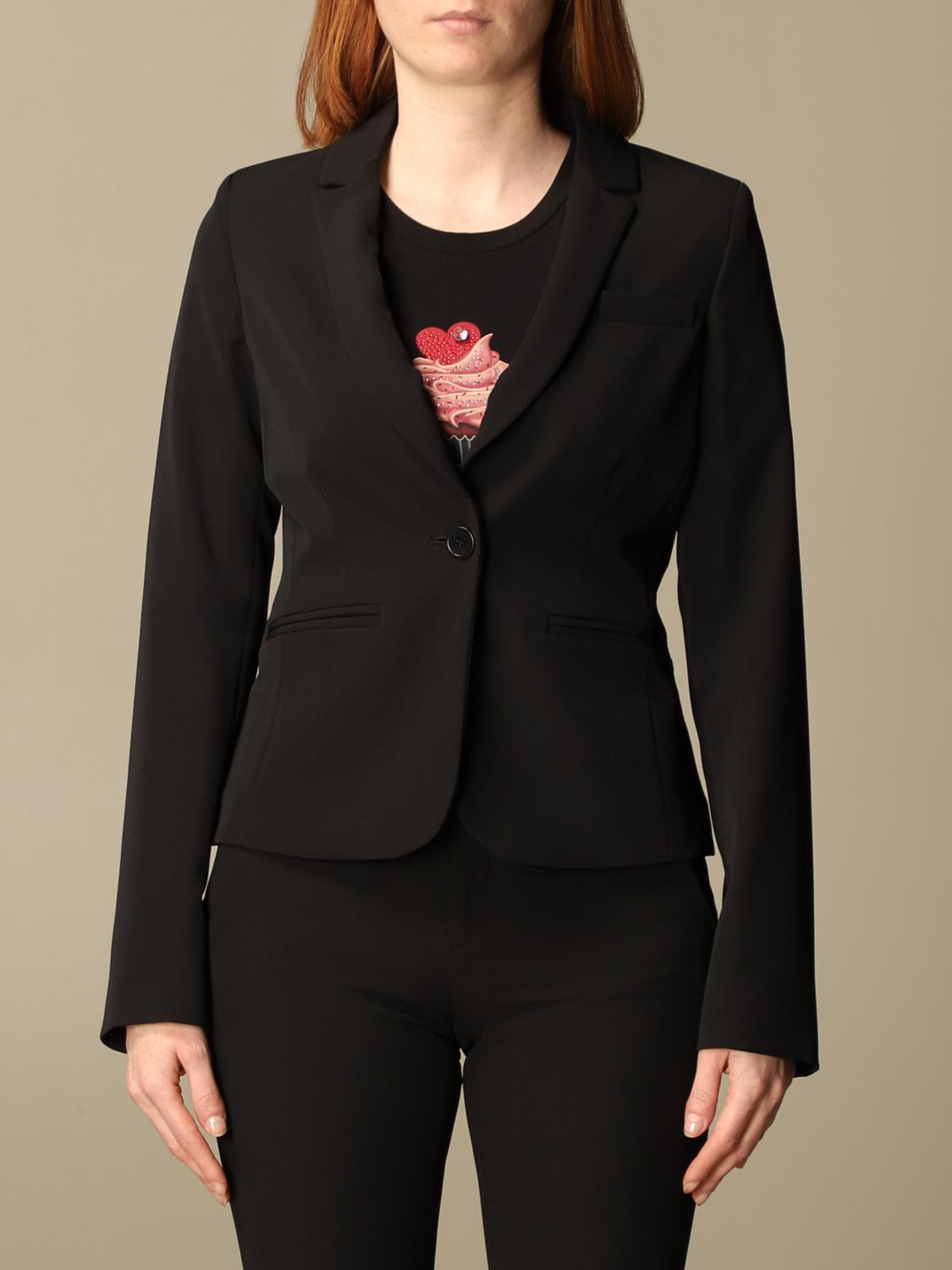 LIU JO BLAZER: Giacca a monopetto Liu Jo basic, Nero - Img 1