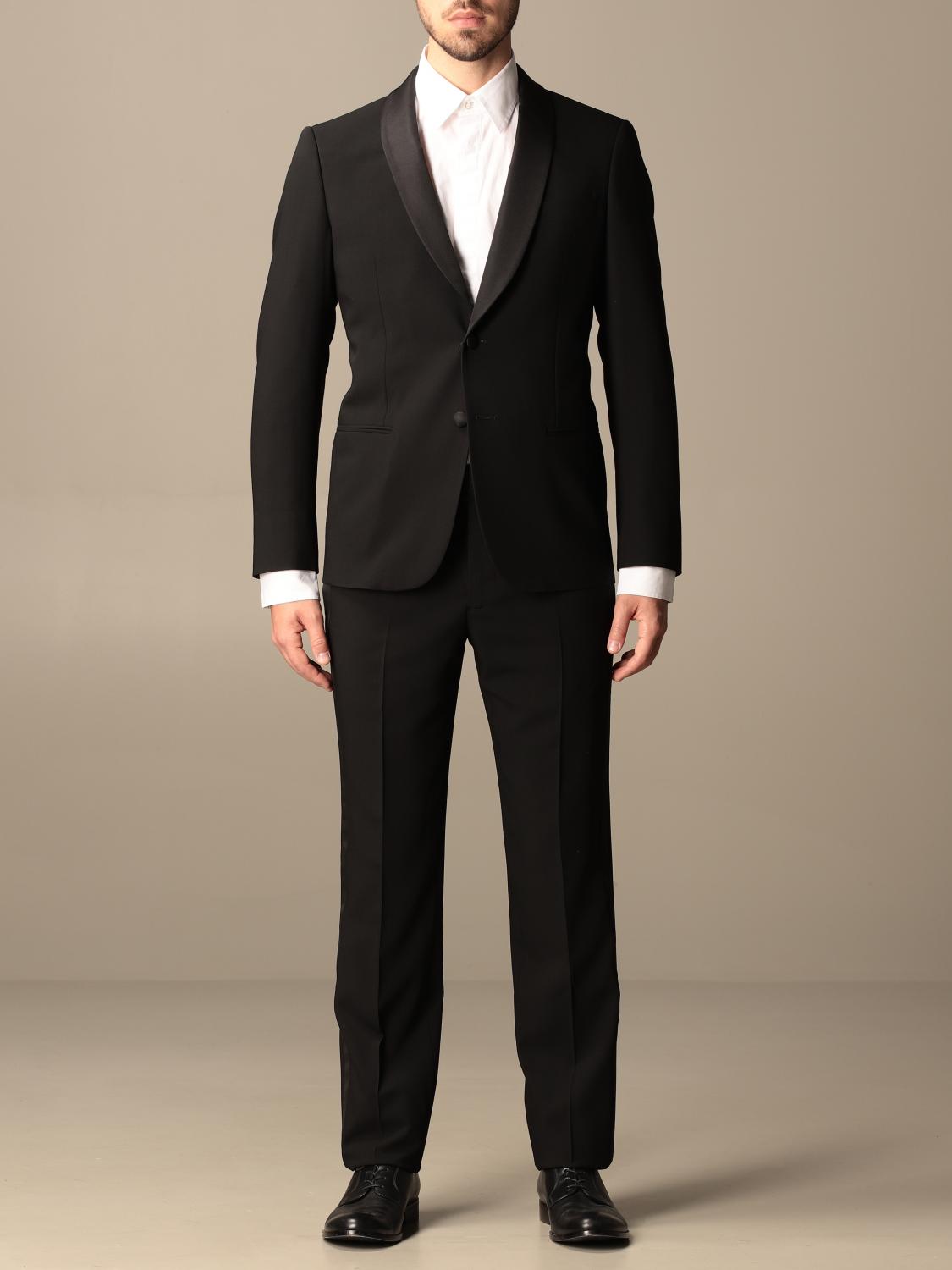スーツ GIORGIO ARMANI Stretch Suit Black 52 Giorgio Armani Suit men - Black | 8WGAS007 T002Z | GIGLIO.COM