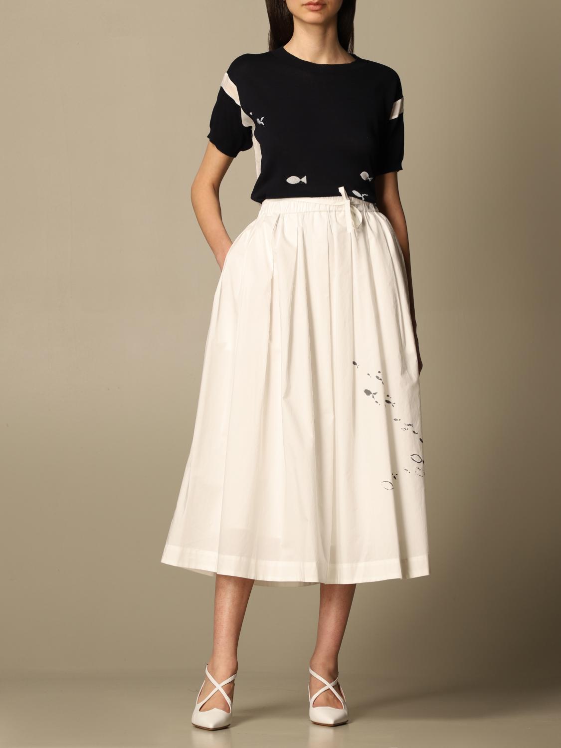 YOSHI KONDO JUPE: Jupe femme Yoshi Kondo, Blanc - Img 2