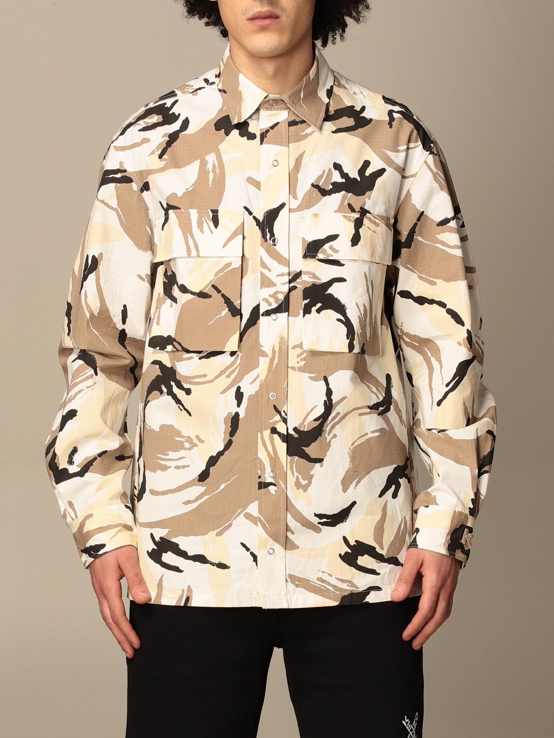 Kenzo Tropic Camo shirt in camouflage fabric - Multicolor