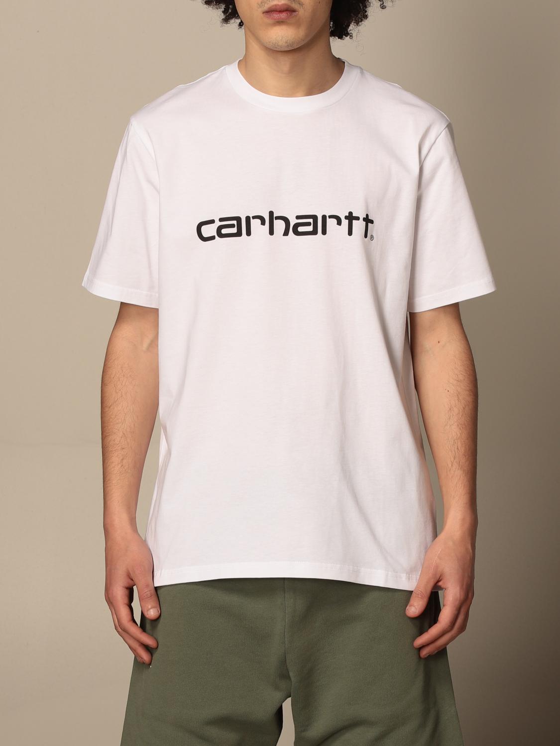 CARHARTT WIP: Carhartt cotton t-shirt with logo - White CARHARTT WIP: Carhartt cotton t-shirt with logo - White