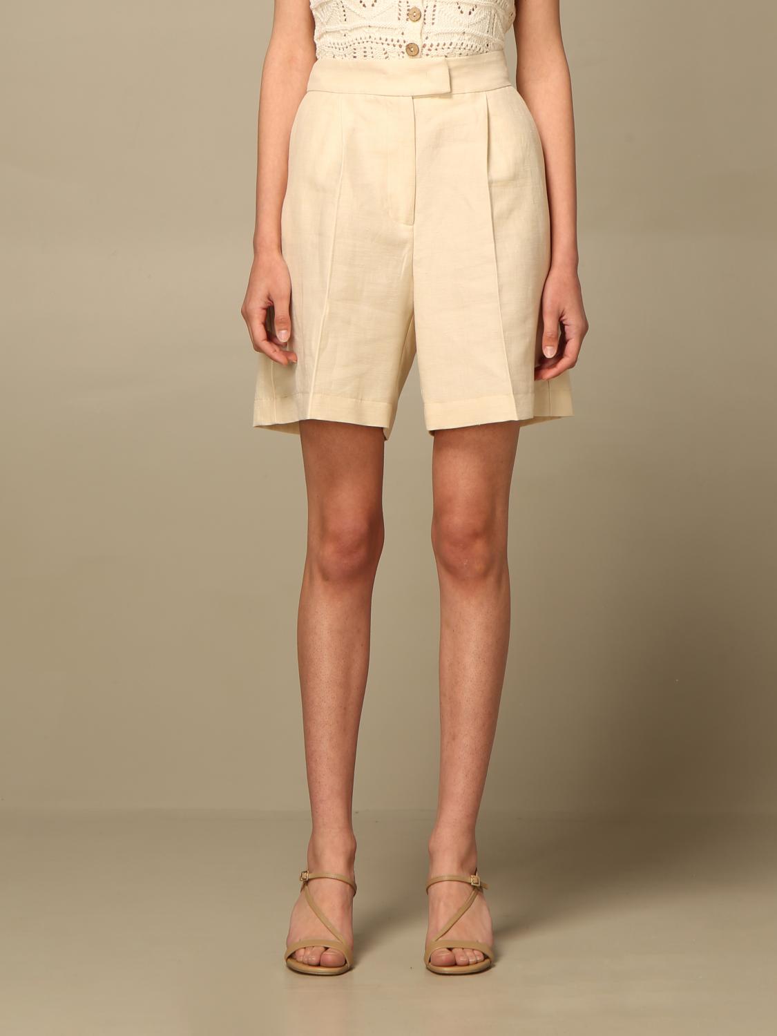 KAOS SHORTS: Pants women Kaos, Ecru - Img 1