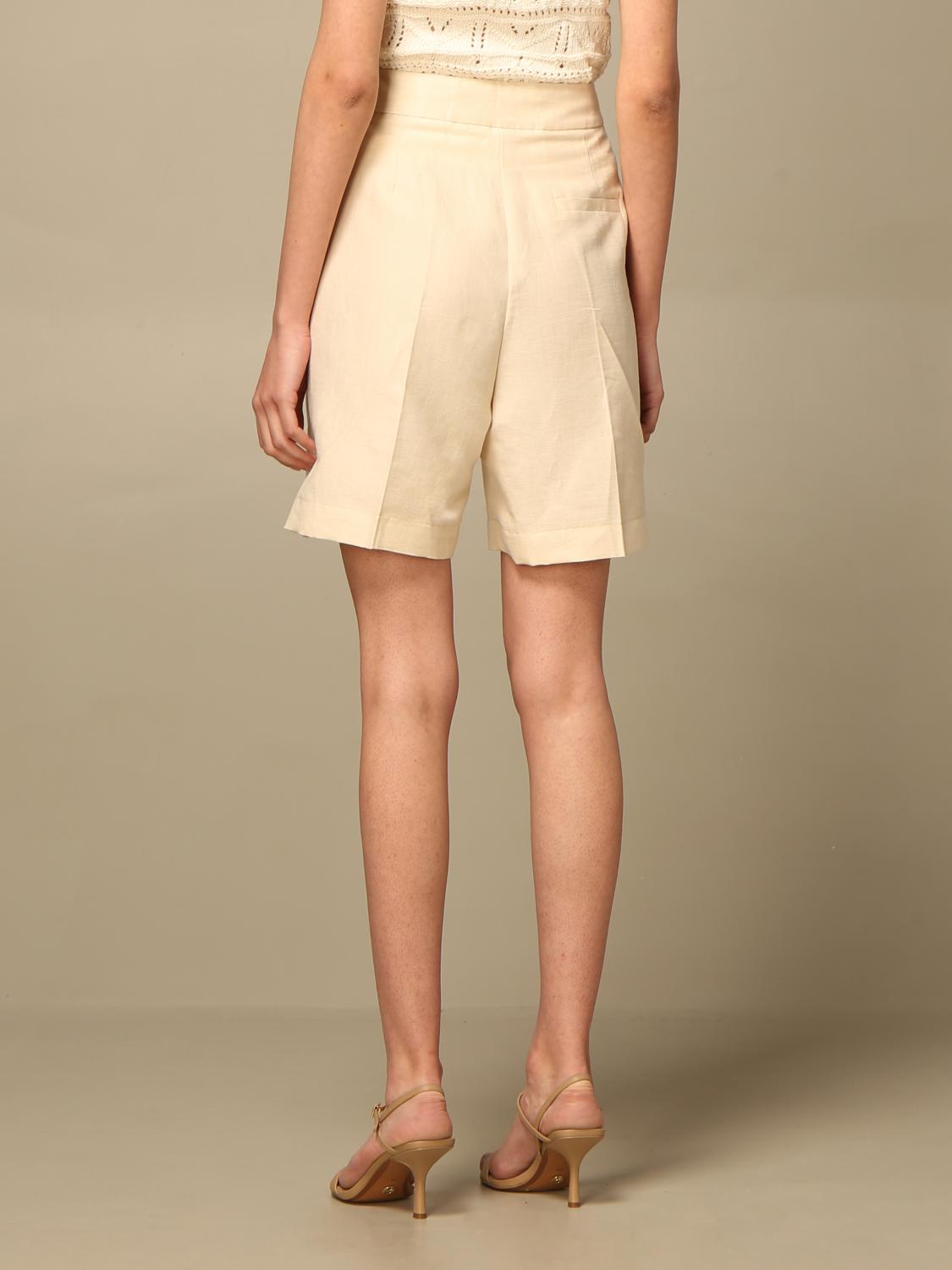 KAOS SHORTS: Pants women Kaos, Ecru - Img 3