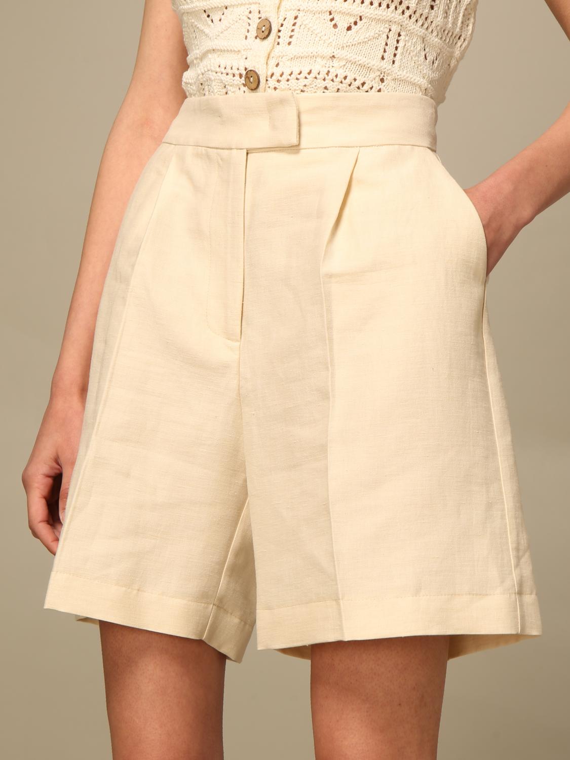 KAOS SHORTS: Pants women Kaos, Ecru - Img 4